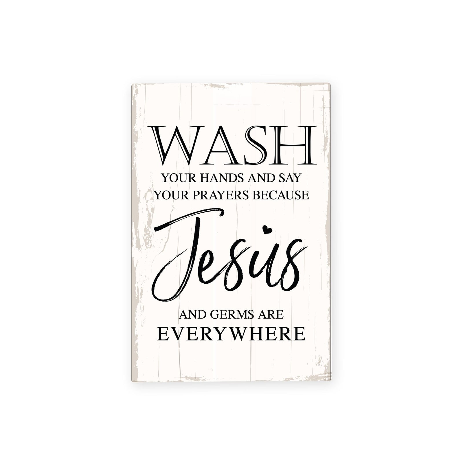 Modern Inspirational Germs Are Everywhere Wooden Sign for Bathroom And Kitchen Decoration 5.5x8in - LifeSong Milestones