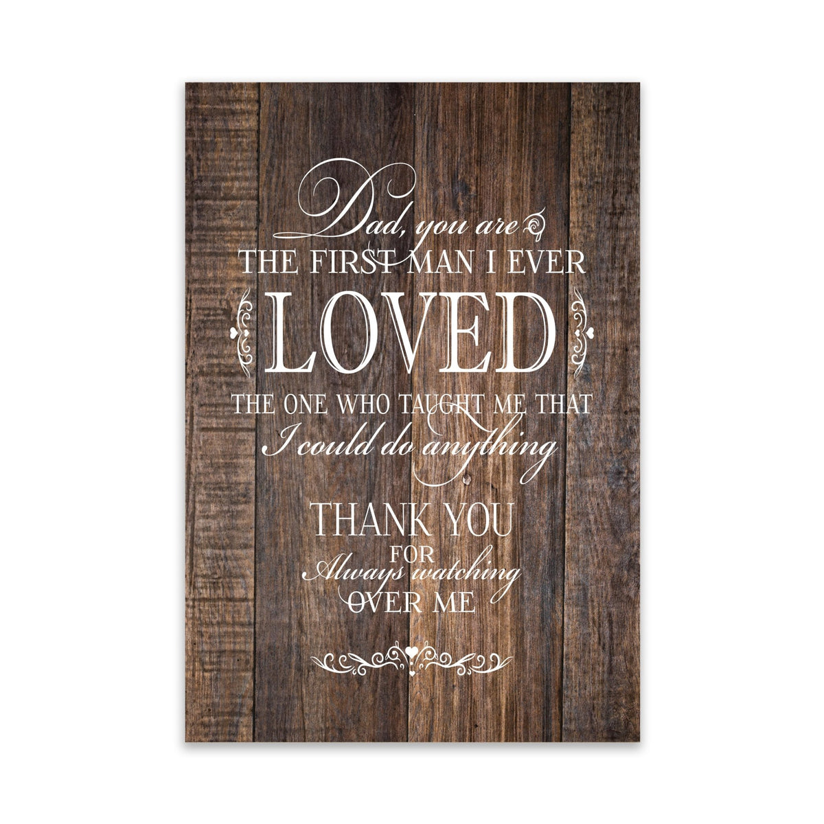 Modern Inspirational Memorial 5.5x 8 inches Wooden Sign Dad You are - Plaque Tabletop Decoration Loss of Loved One Bereavement Sympathy Keepsake - LifeSong Milestones