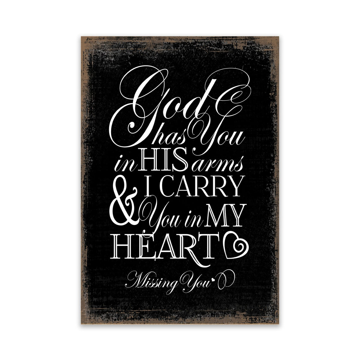 Modern Inspirational Memorial 5.5x 8 inches Wooden Sign God Has You - Plaque Tabletop Decoration Loss of Loved One Bereavement Sympathy Keepsake - LifeSong Milestones