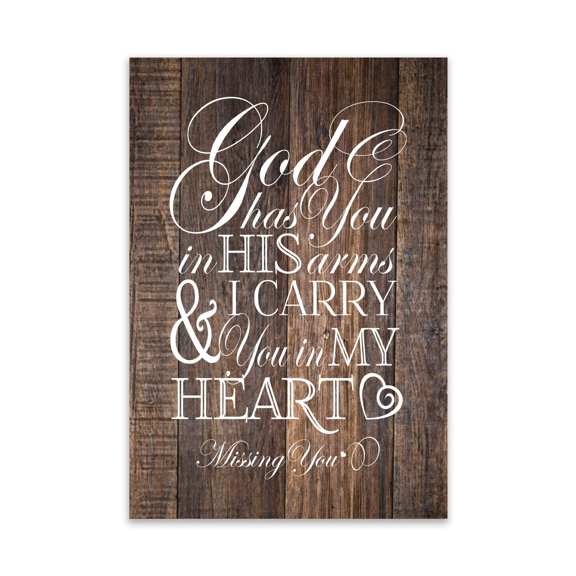 Modern Inspirational Memorial 5.5x 8 inches Wooden Sign God Has You - Plaque Tabletop Decoration Loss of Loved One Bereavement Sympathy Keepsake - LifeSong Milestones