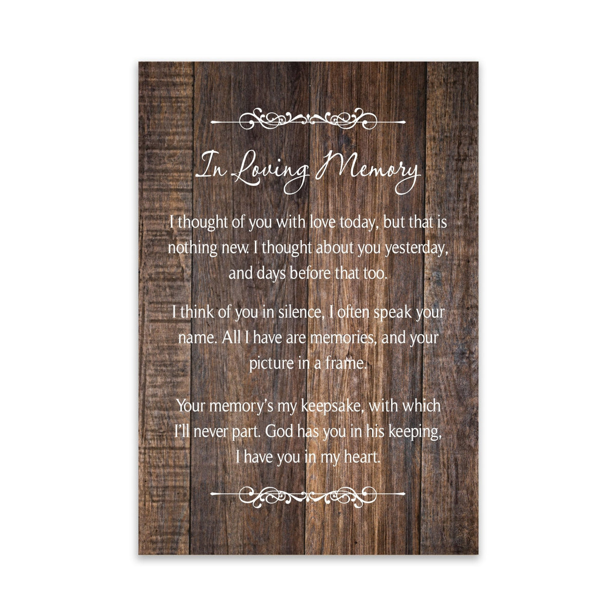 Modern Inspirational Memorial 5.5x 8 inches Wooden Sign I Have You In My Heart - Plaque Tabletop Decoration Loss of Loved One Bereavement Sympathy Keepsake - LifeSong Milestones