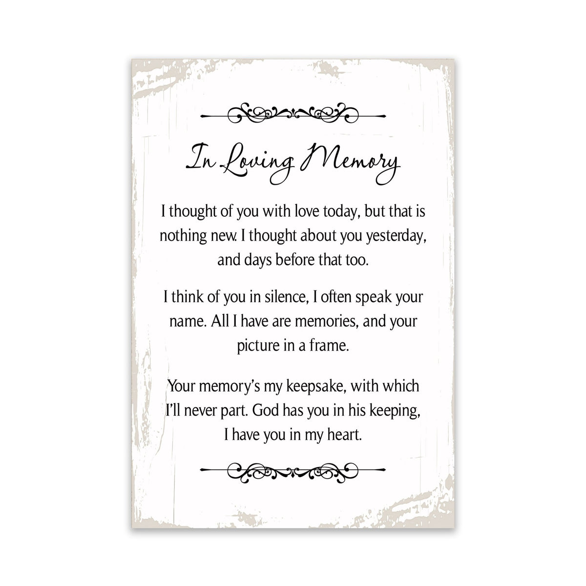 Modern Inspirational Memorial 5.5x 8 inches Wooden Sign I Have You In My Heart - Plaque Tabletop Decoration Loss of Loved One Bereavement Sympathy Keepsake - LifeSong Milestones