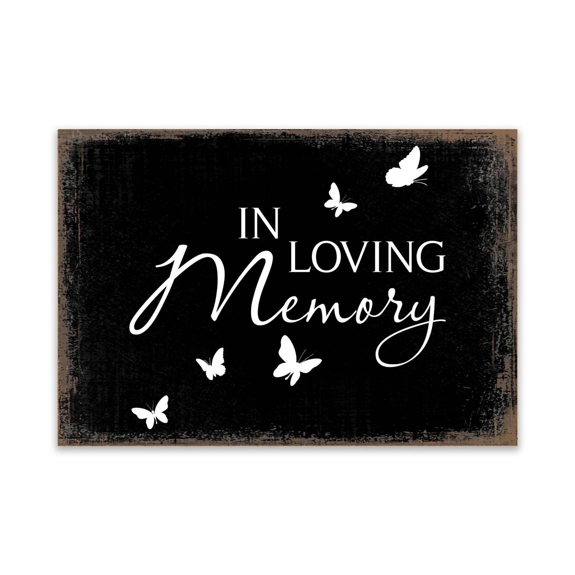 Modern Inspirational Memorial 5.5x 8 inches Wooden Sign In Loving Memory - Plaque Tabletop Decoration Loss of Loved One Bereavement Sympathy Keepsake - LifeSong Milestones