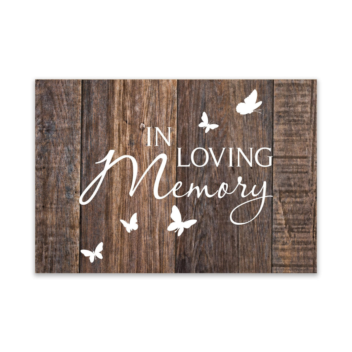 Modern Inspirational Memorial 5.5x 8 inches Wooden Sign In Loving Memory - Plaque Tabletop Decoration Loss of Loved One Bereavement Sympathy Keepsake - LifeSong Milestones