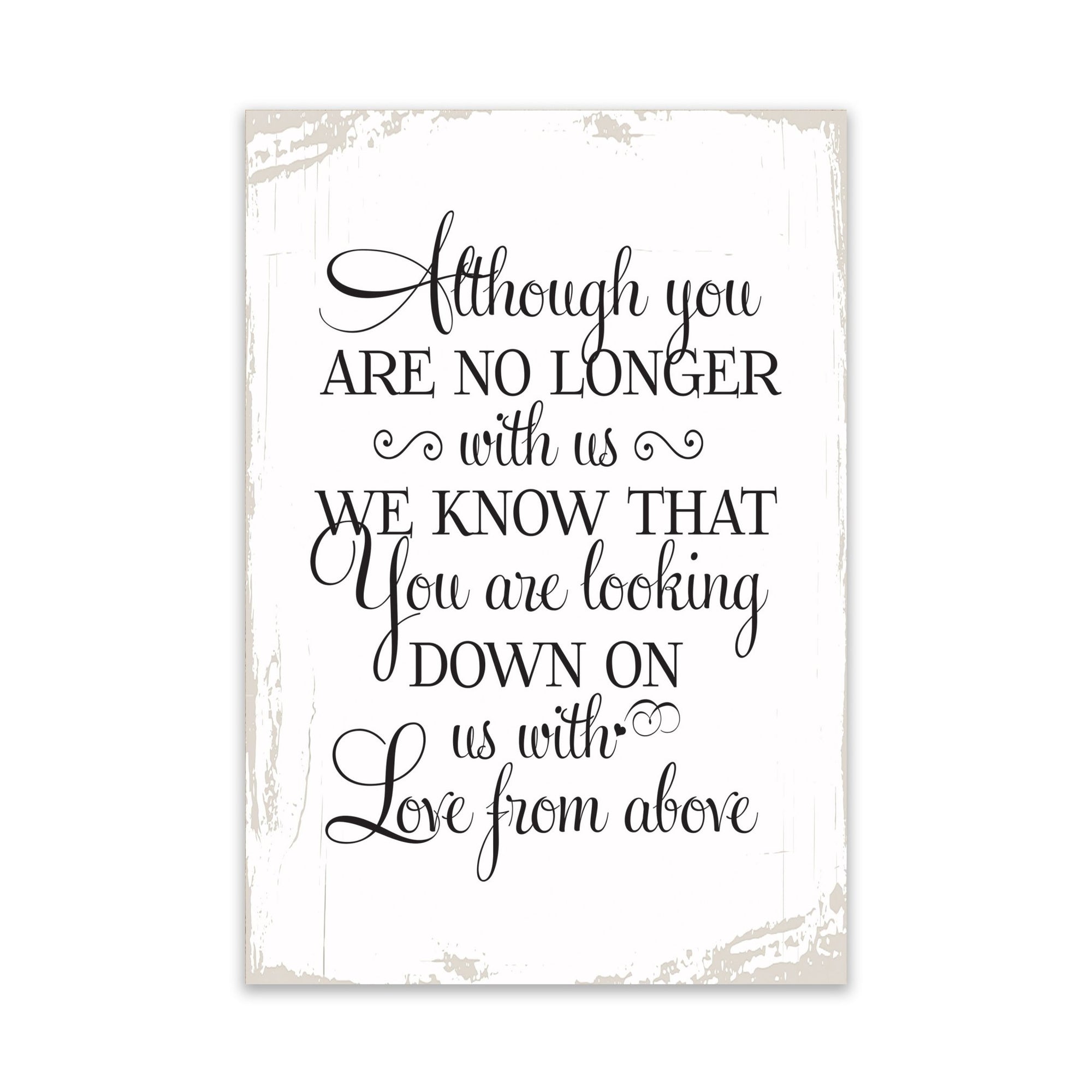 Modern Inspirational Memorial 5.5x 8 inches Wooden Sign Love From Above - Plaque Tabletop Decoration Loss of Loved One Bereavement Sympathy Keepsake - LifeSong Milestones