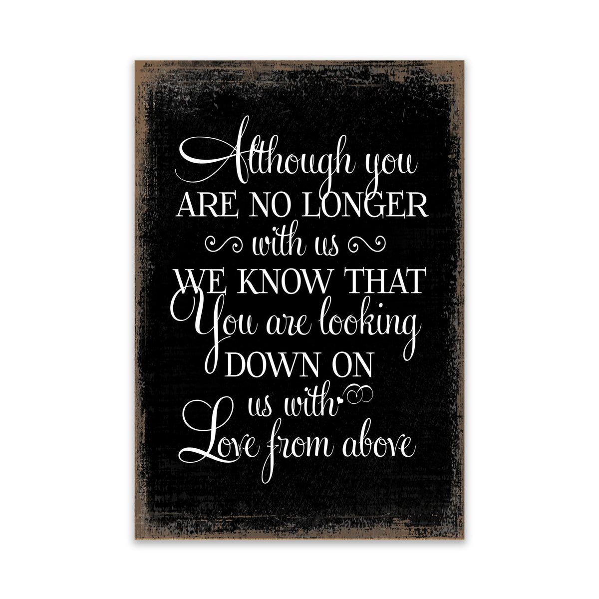 Modern Inspirational Memorial 5.5x 8 inches Wooden Sign Love From Above - Plaque Tabletop Decoration Loss of Loved One Bereavement Sympathy Keepsake - LifeSong Milestones