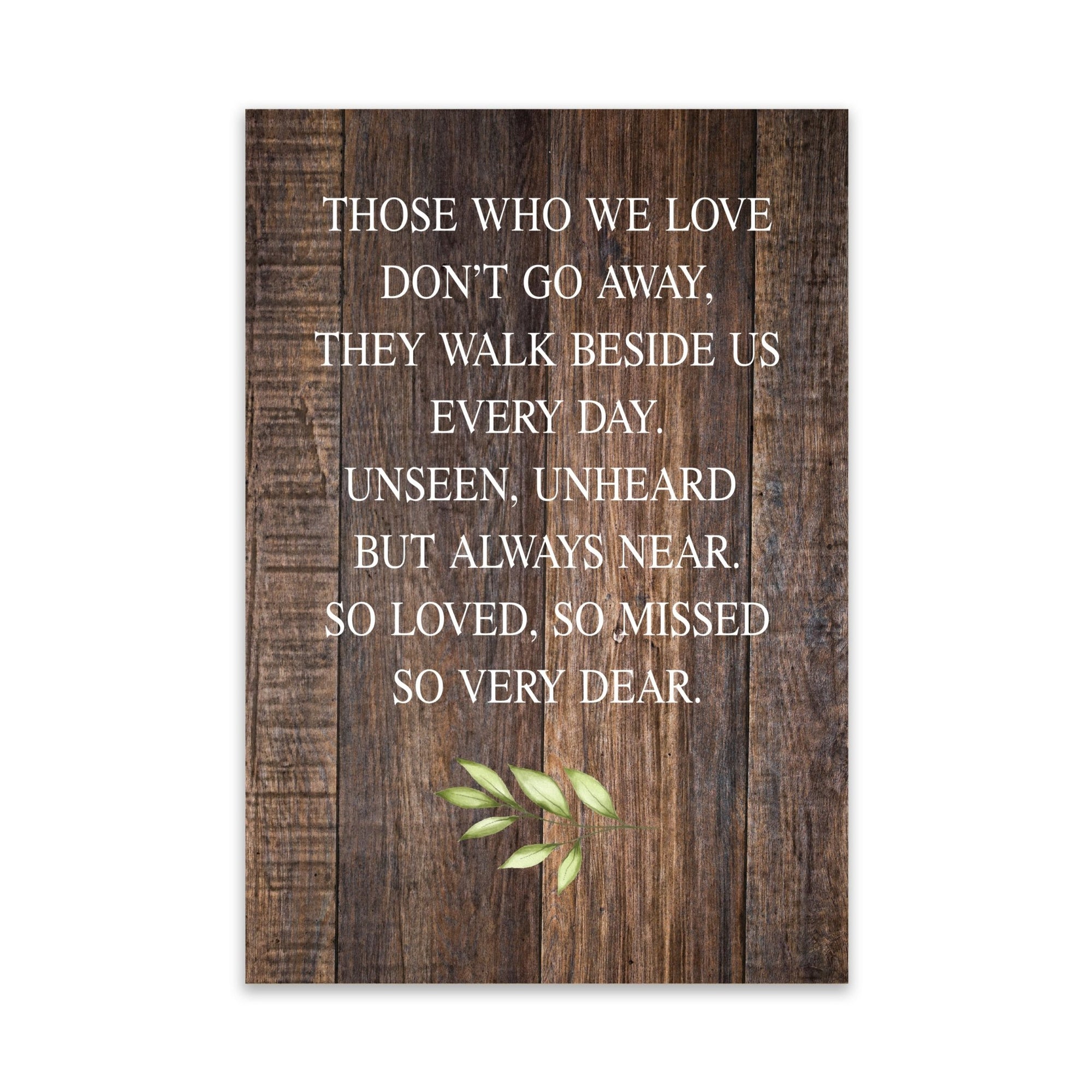 Modern Inspirational Memorial 5.5x 8 inches Wooden Sign Those We Love - Plaque Tabletop Decoration Loss of Loved One Bereavement Sympathy Keepsake - LifeSong Milestones
