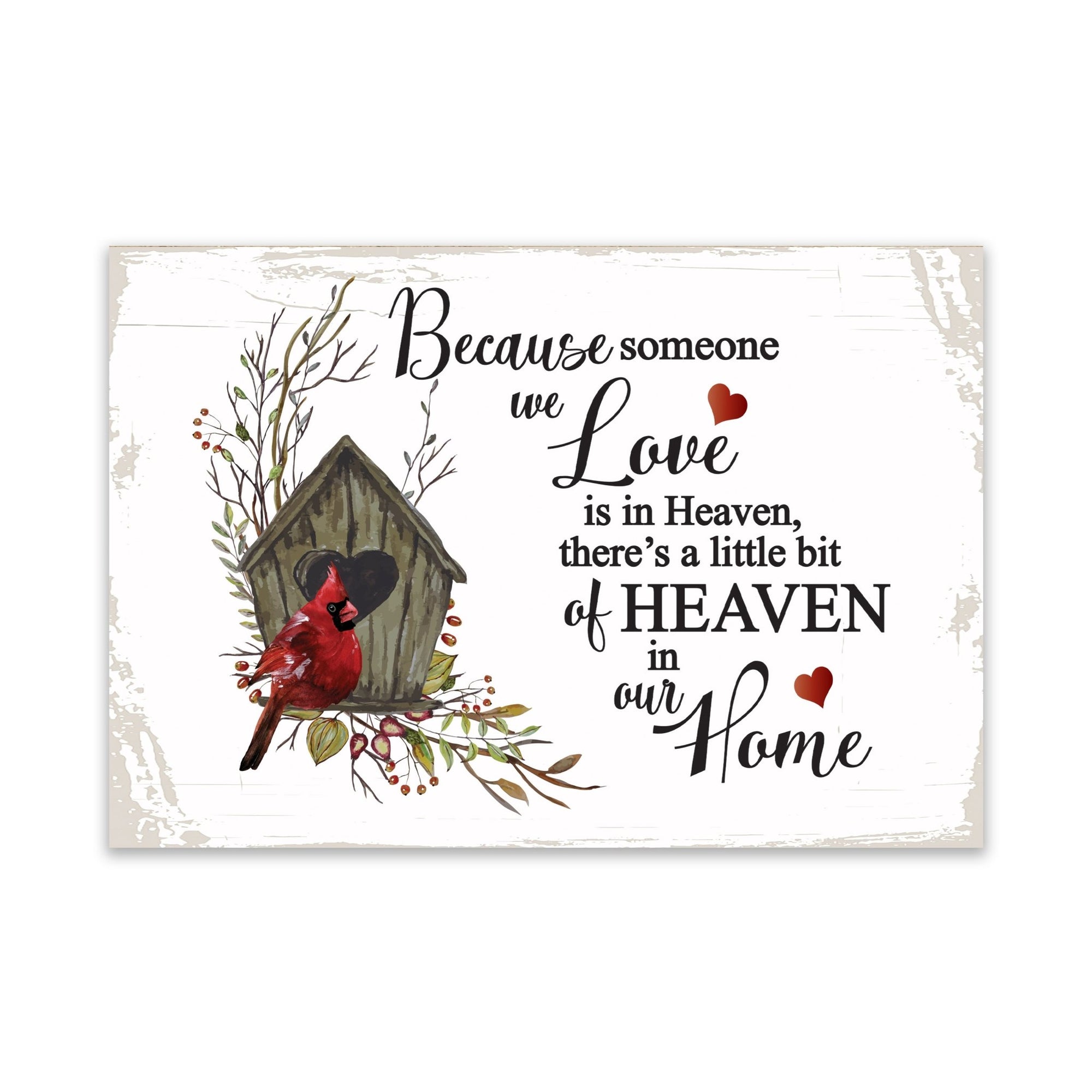 Modern Inspirational Memorial 5.5x 8 inches Wooden Sign We Love - Plaque Tabletop Decoration Loss of Loved One Bereavement Sympathy Keepsake - LifeSong Milestones