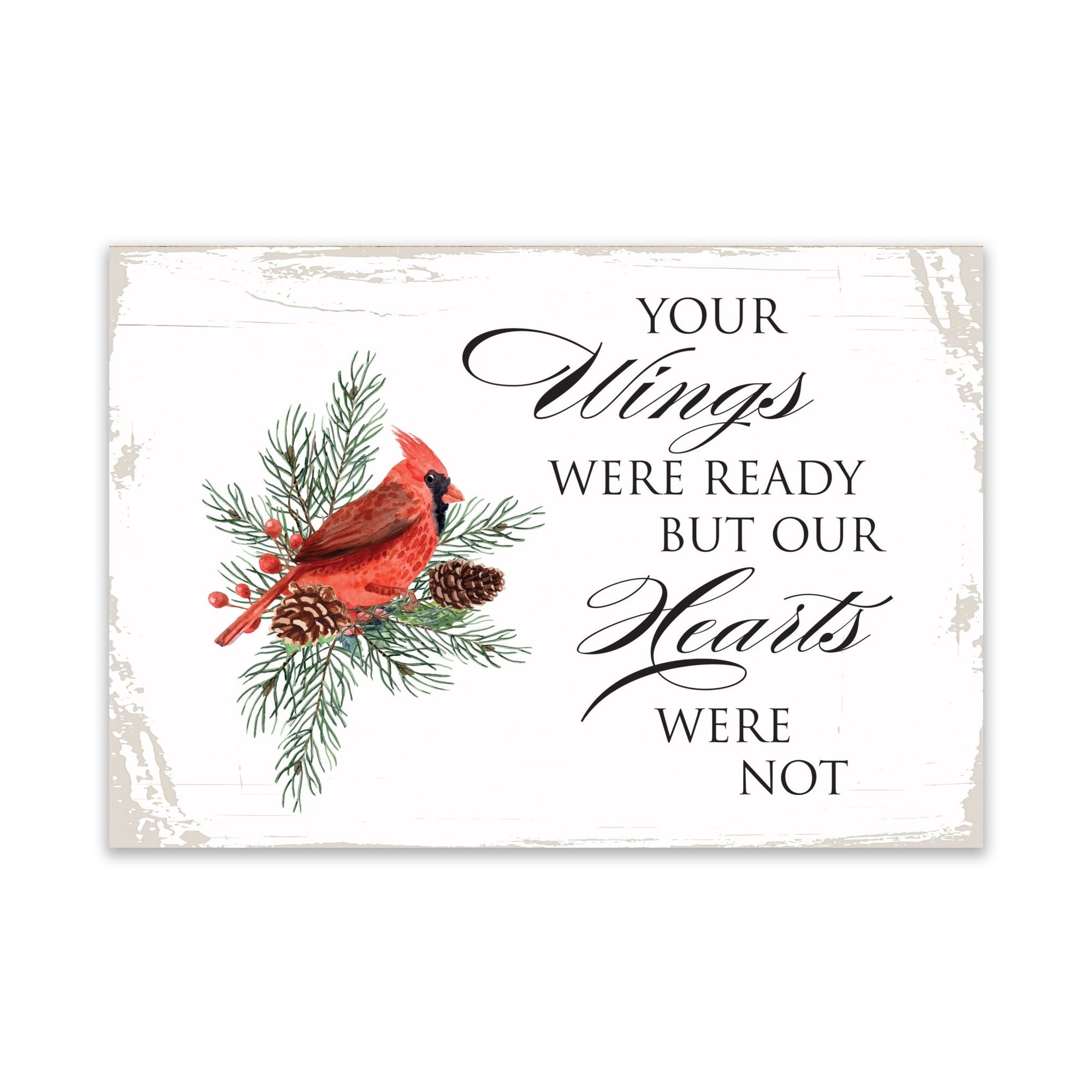 Modern Inspirational Memorial 5.5x 8 inches Wooden Sign Your Wings - Plaque Tabletop Decoration Loss of Loved One Bereavement Sympathy Keepsake - LifeSong Milestones