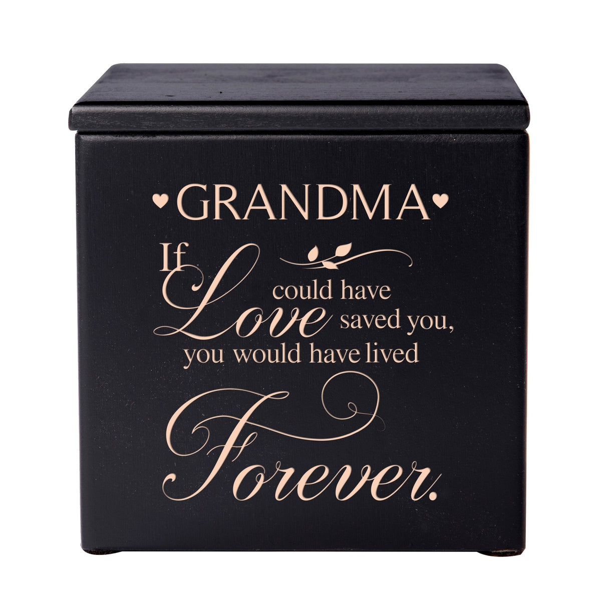 Elegant Small Memorial Wooden Urn Boxes for Grandma's Ashes