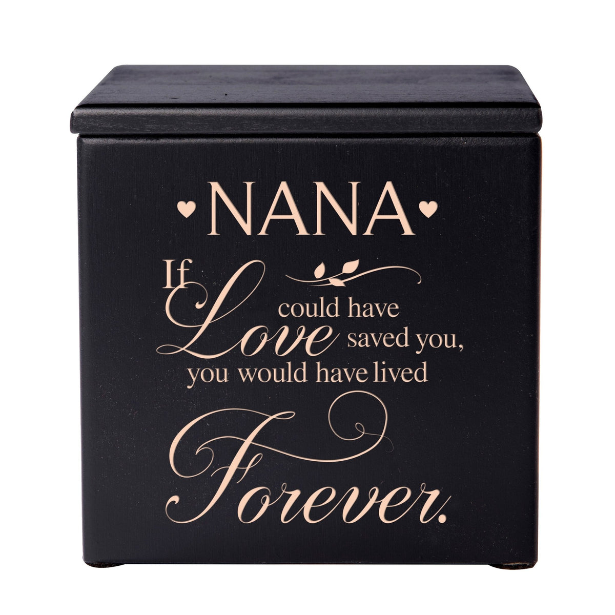 Memorial Small Wooden Keepsake Urn Box For Cherishing Nana