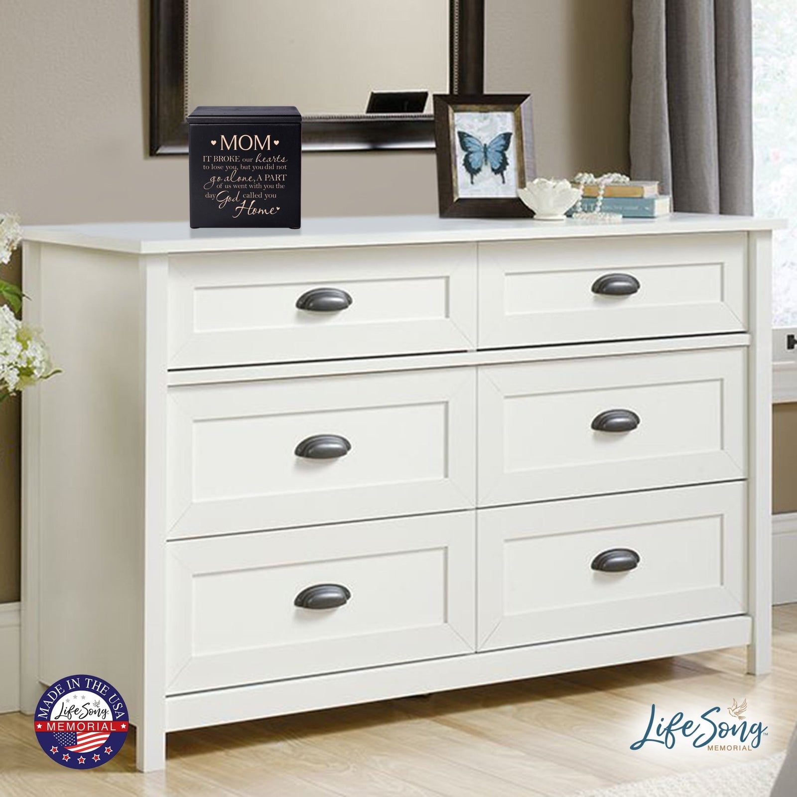 Handcrafted Memorial Wooden Keepsake Urns for Mom