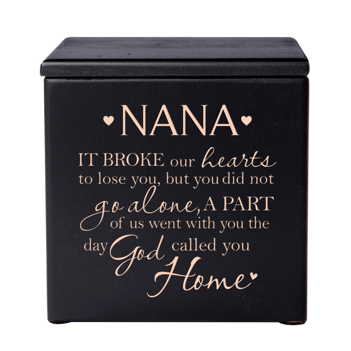 Unique Small Wooden Funeral Cremation Urn Box For Nana's Ashes