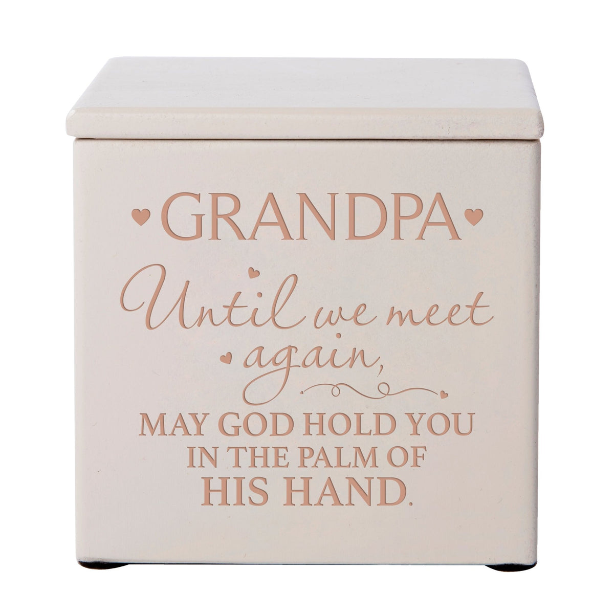 Decorative Wooden Cremation Urn Box for Grandpa's Funeral Service