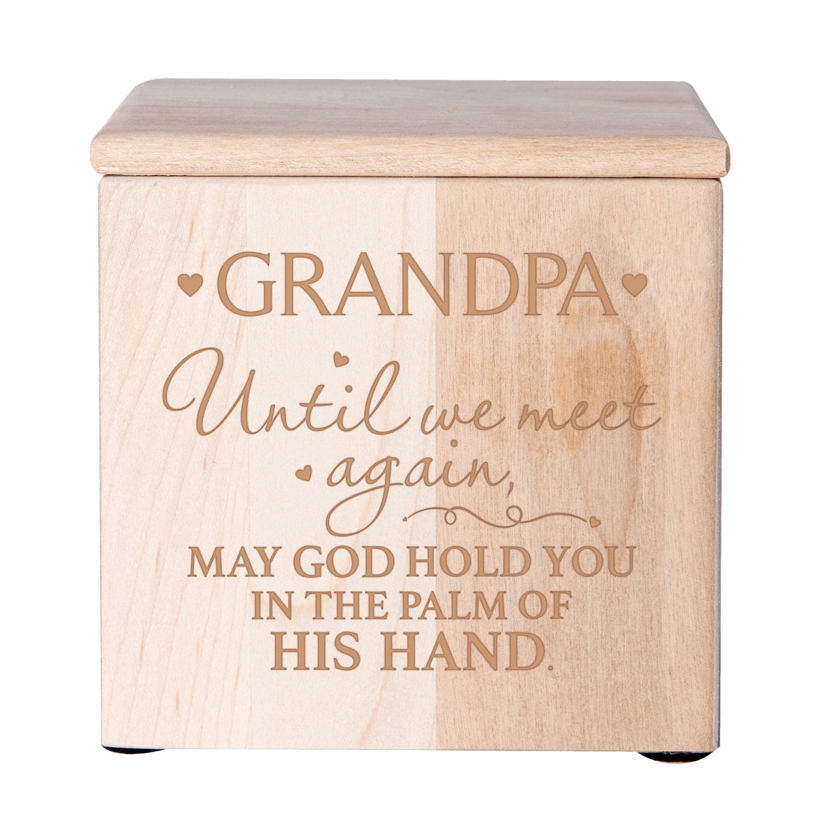 Funeral Wooden Keepsake Urn Box for Grandpa's Memory