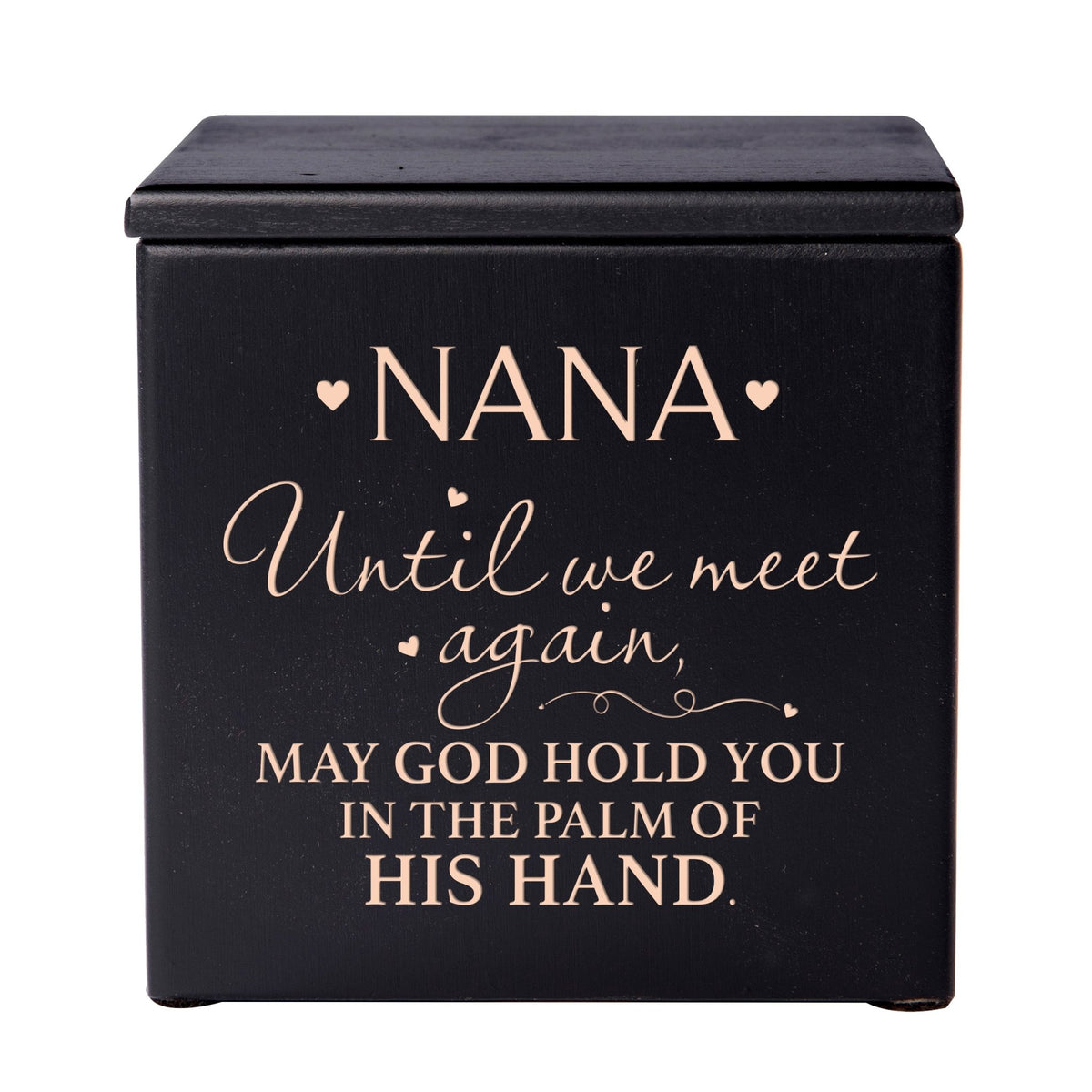 Small Handcrafted Wooden Memorial Urn For Beloved Nana