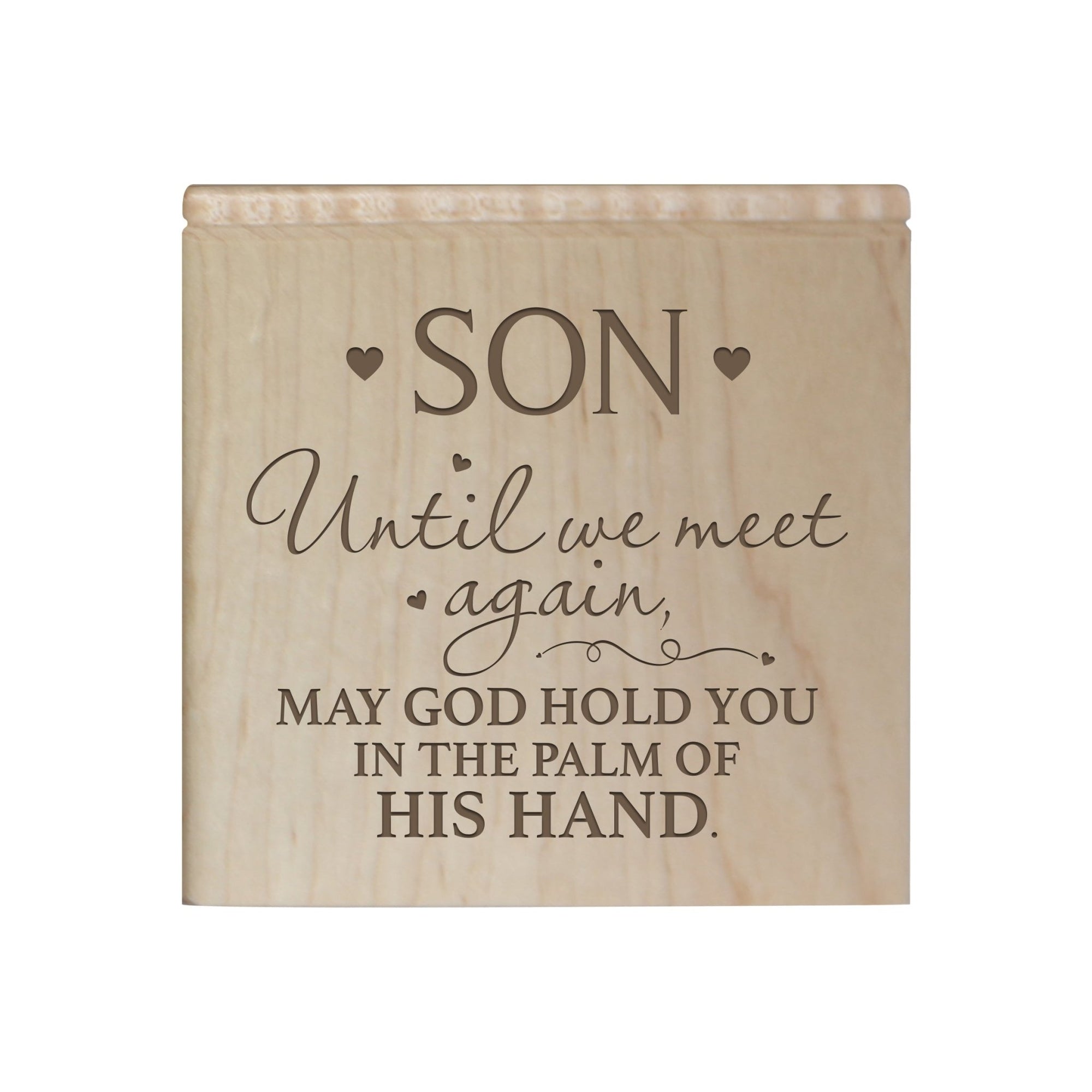 Decorative Memorial Wooden Keepsake Urns Box for Son