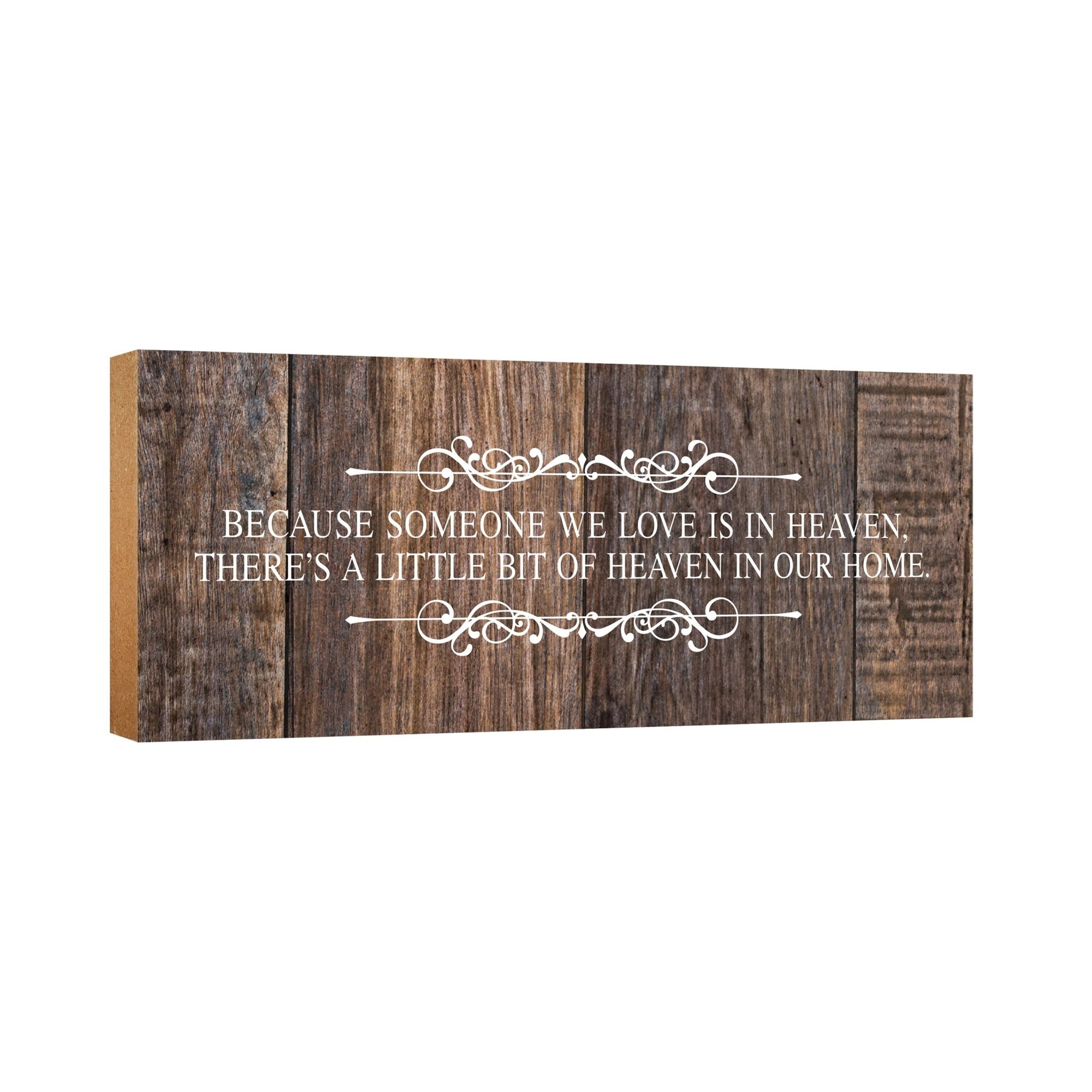 Modern Inspirational Pet Memorial 4x10 inches Wooden Sign (Because Someone We Love) Tabletop Plaque Home Decoration Loss of Pet Bereavement Sympathy Keepsake - LifeSong Milestones