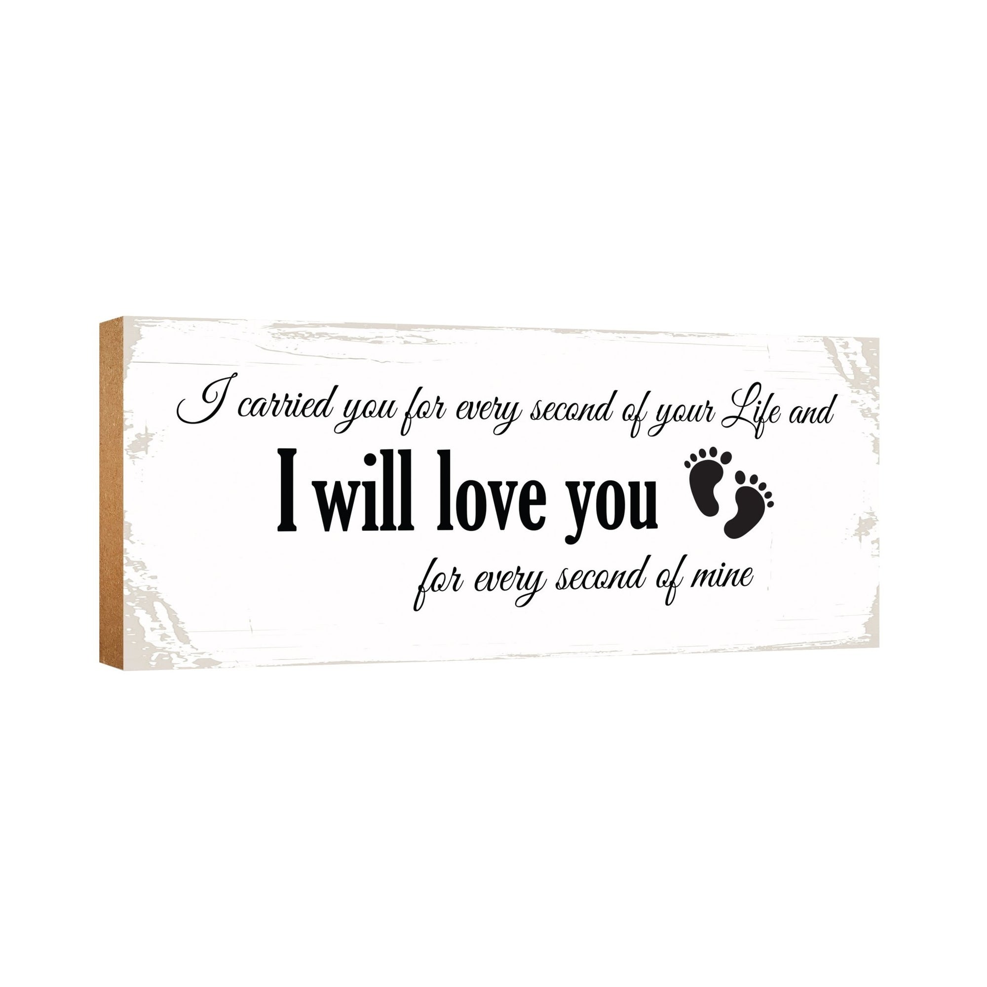 Modern Inspirational Pet Memorial 4x10 inches Wooden Sign (I Will Love You) Tabletop Plaque Home Decoration Loss of Pet Bereavement Sympathy Keepsake - LifeSong Milestones