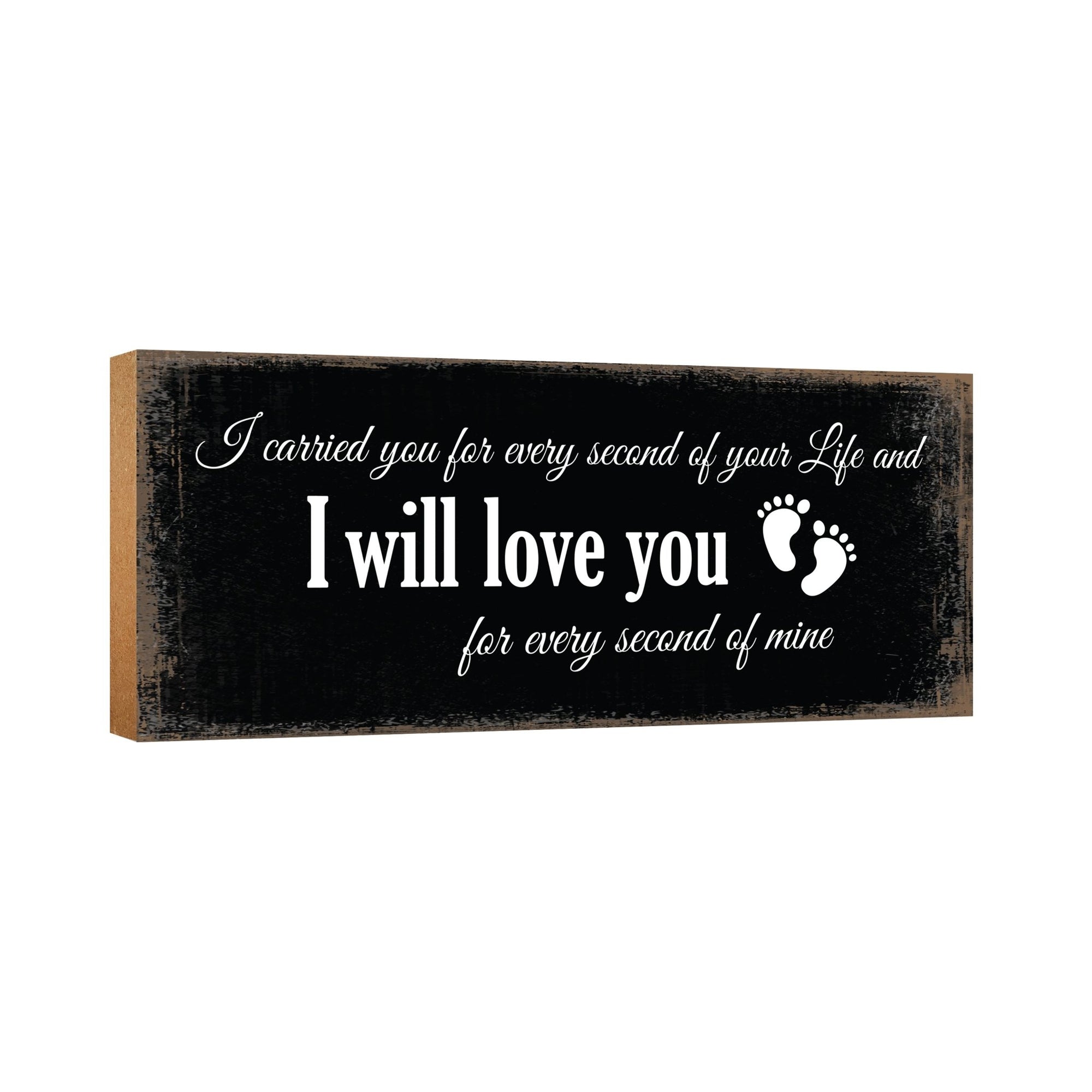 Modern Inspirational Pet Memorial 4x10 inches Wooden Sign (I Will Love You) Tabletop Plaque Home Decoration Loss of Pet Bereavement Sympathy Keepsake - LifeSong Milestones