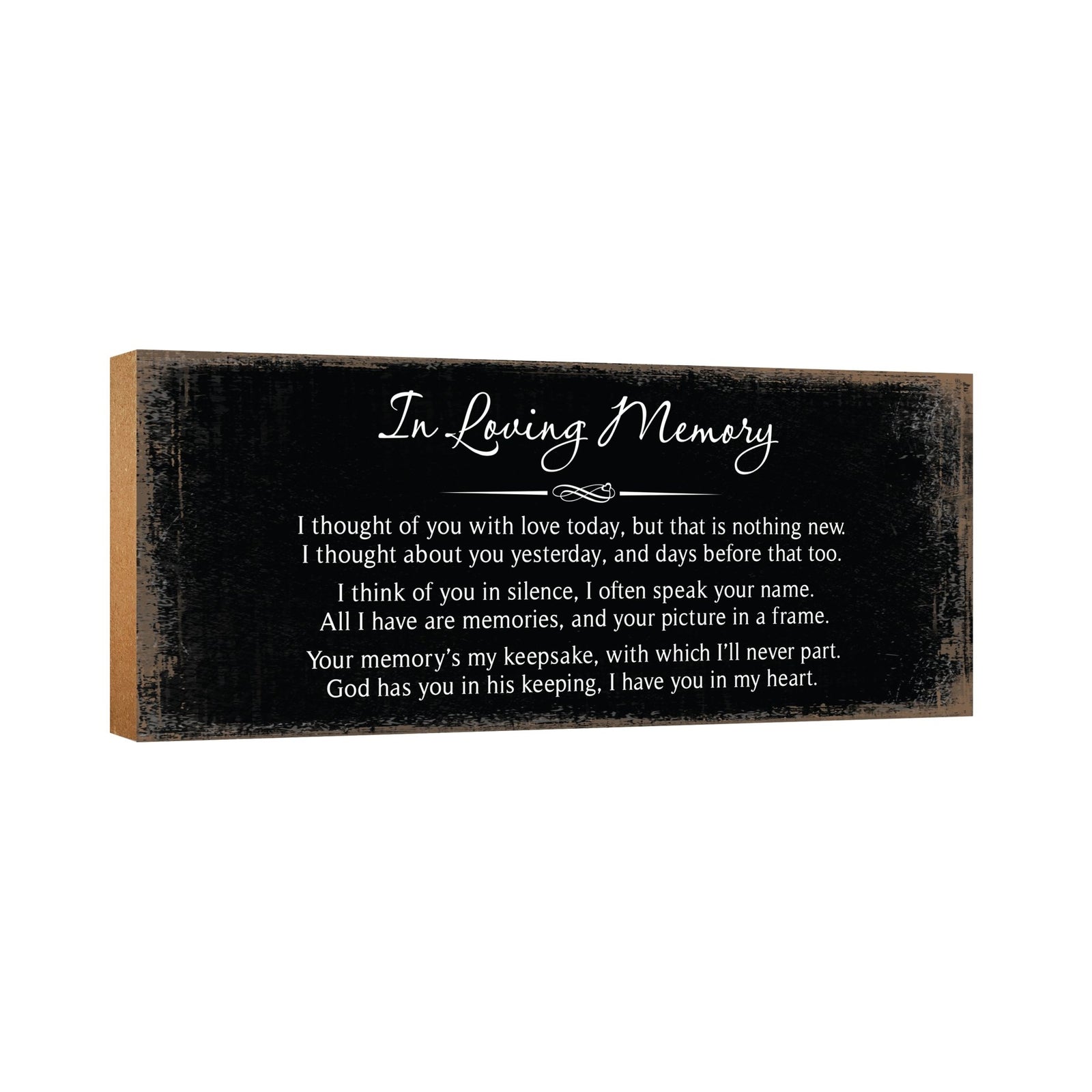Modern Inspirational Pet Memorial 4x10 inches Wooden Sign (In Loving Memory) Tabletop Plaque Home Decoration Loss of Pet Bereavement Sympathy Keepsake - LifeSong Milestones