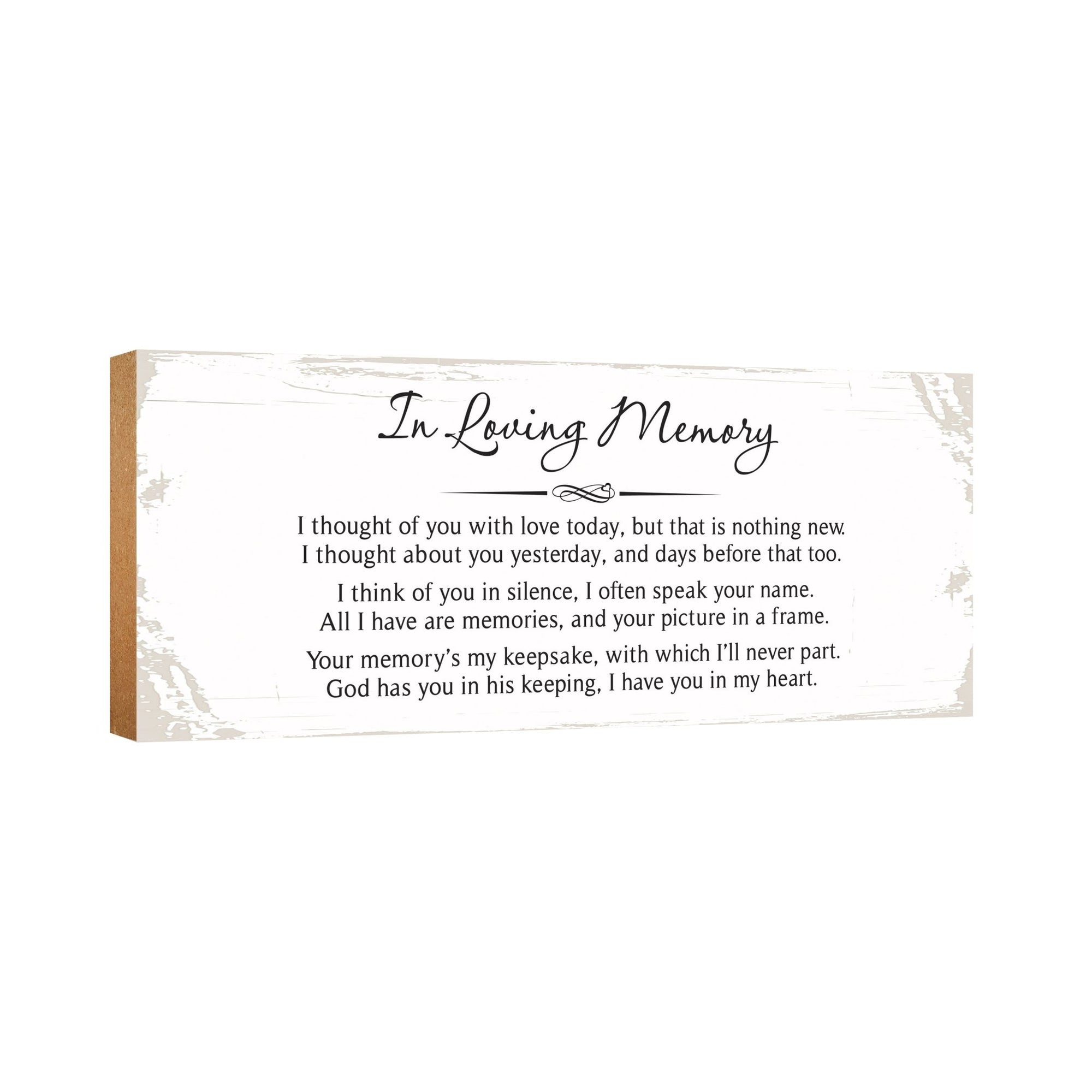 Modern Inspirational Pet Memorial 4x10 inches Wooden Sign (In Loving Memory) Tabletop Plaque Home Decoration Loss of Pet Bereavement Sympathy Keepsake - LifeSong Milestones