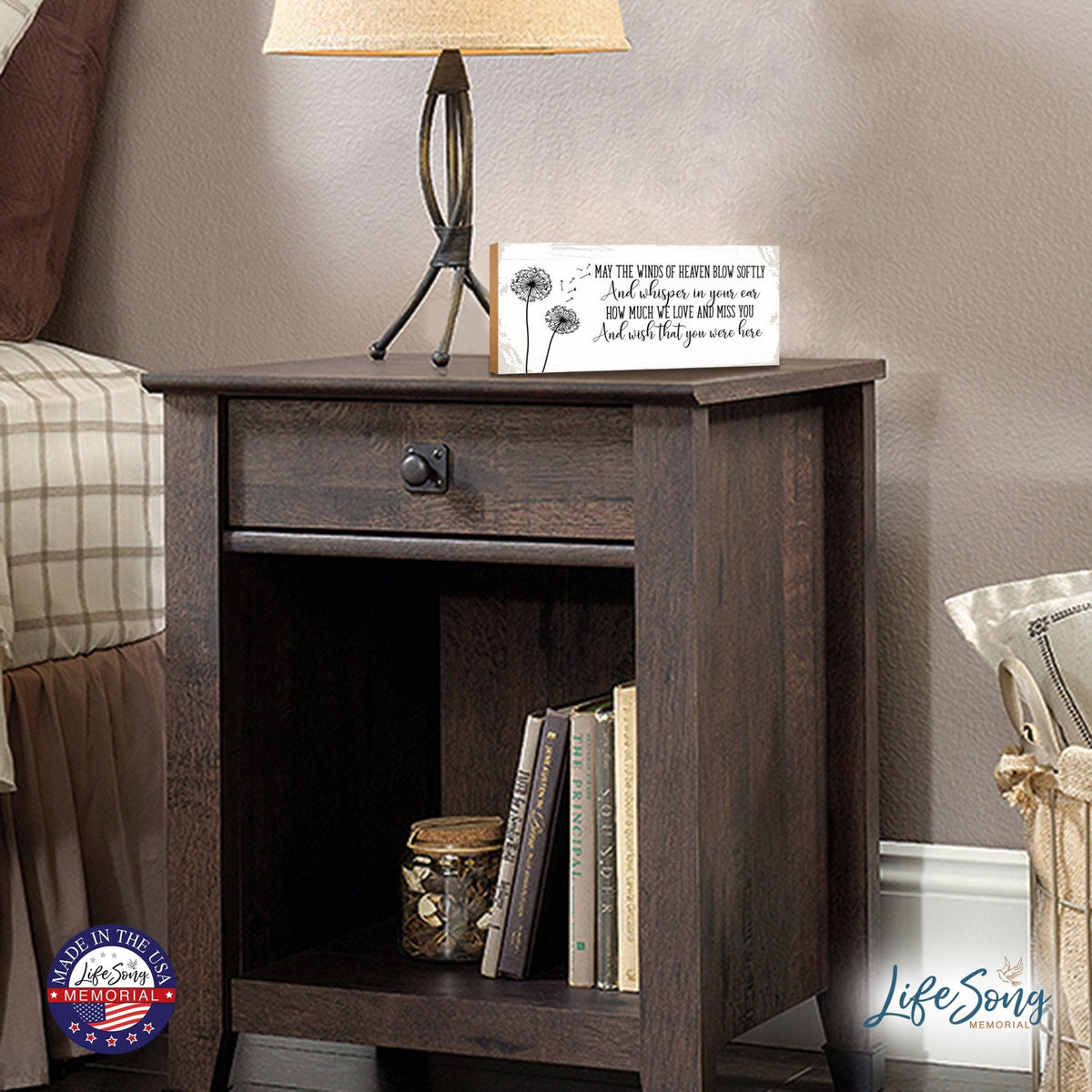 Modern Inspirational Pet Memorial 4x10 inches Wooden Sign (May The Winds) Tabletop Plaque Home Decoration Loss of Pet Bereavement Sympathy Keepsake - LifeSong Milestones