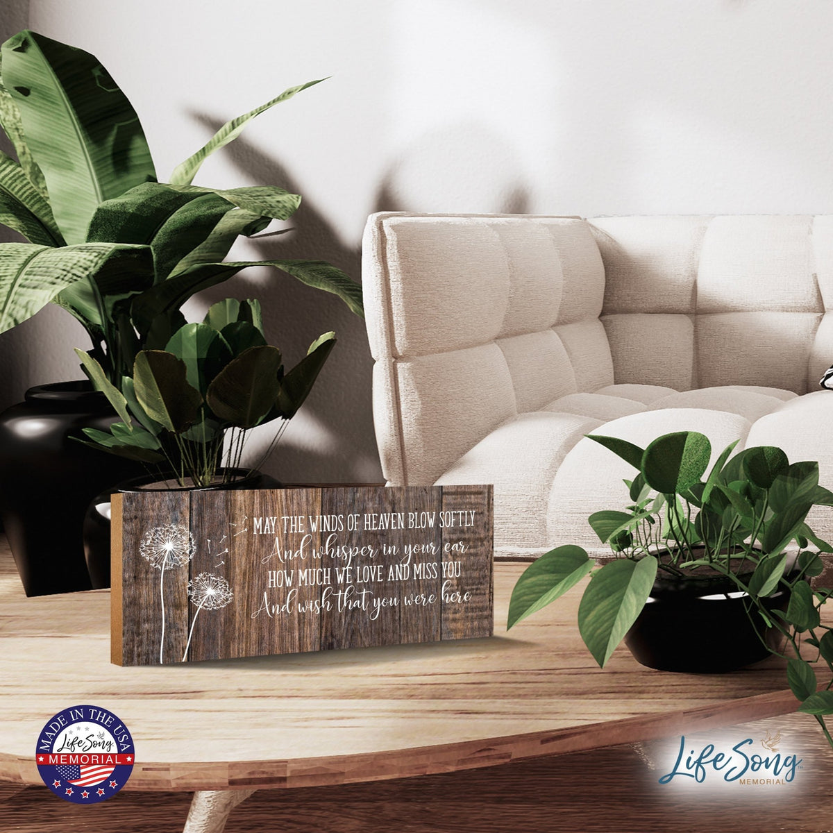 Modern Inspirational Pet Memorial 4x10 inches Wooden Sign (May The Winds) Tabletop Plaque Home Decoration Loss of Pet Bereavement Sympathy Keepsake - LifeSong Milestones