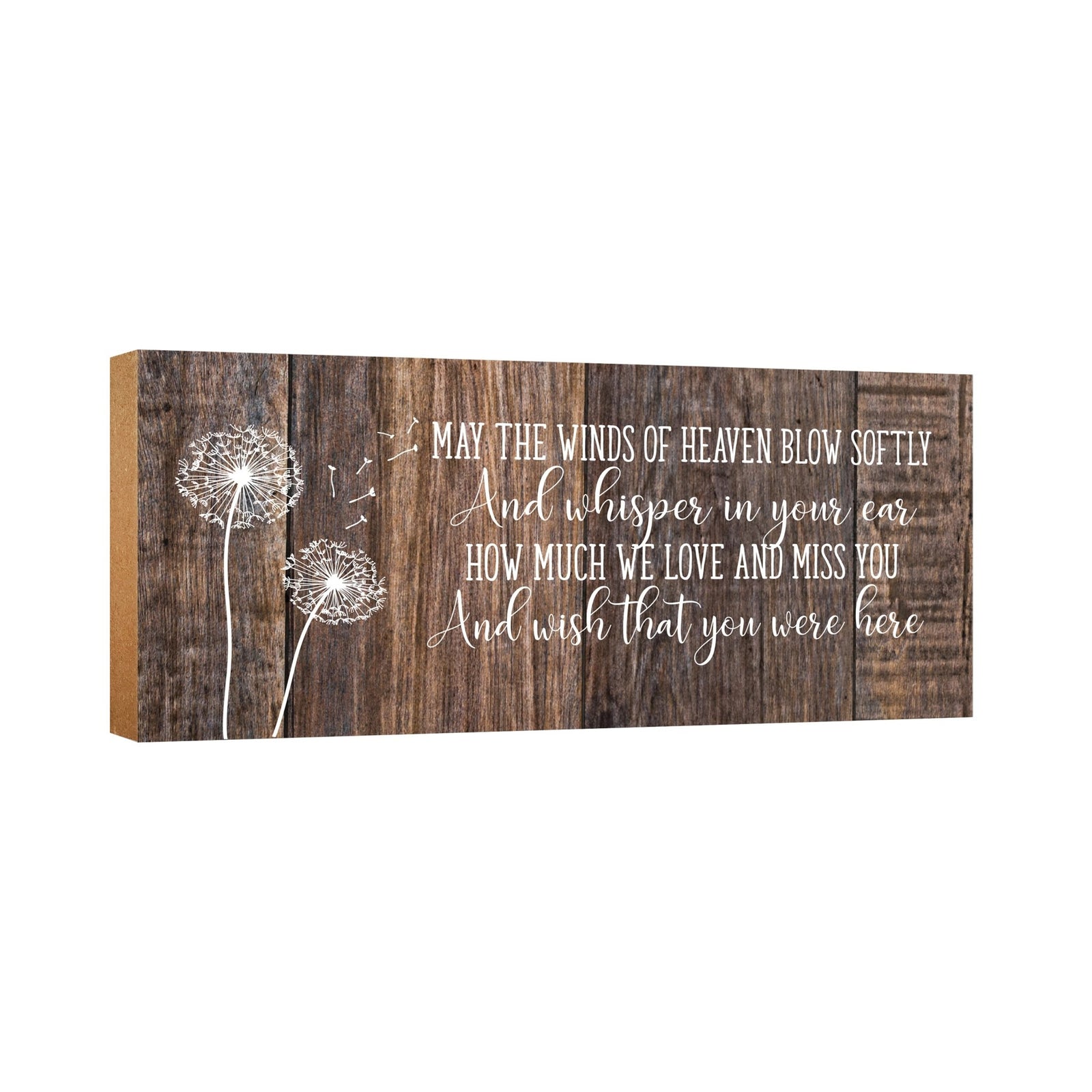 Modern Inspirational Pet Memorial 4x10 inches Wooden Sign (May The Winds) Tabletop Plaque Home Decoration Loss of Pet Bereavement Sympathy Keepsake - LifeSong Milestones