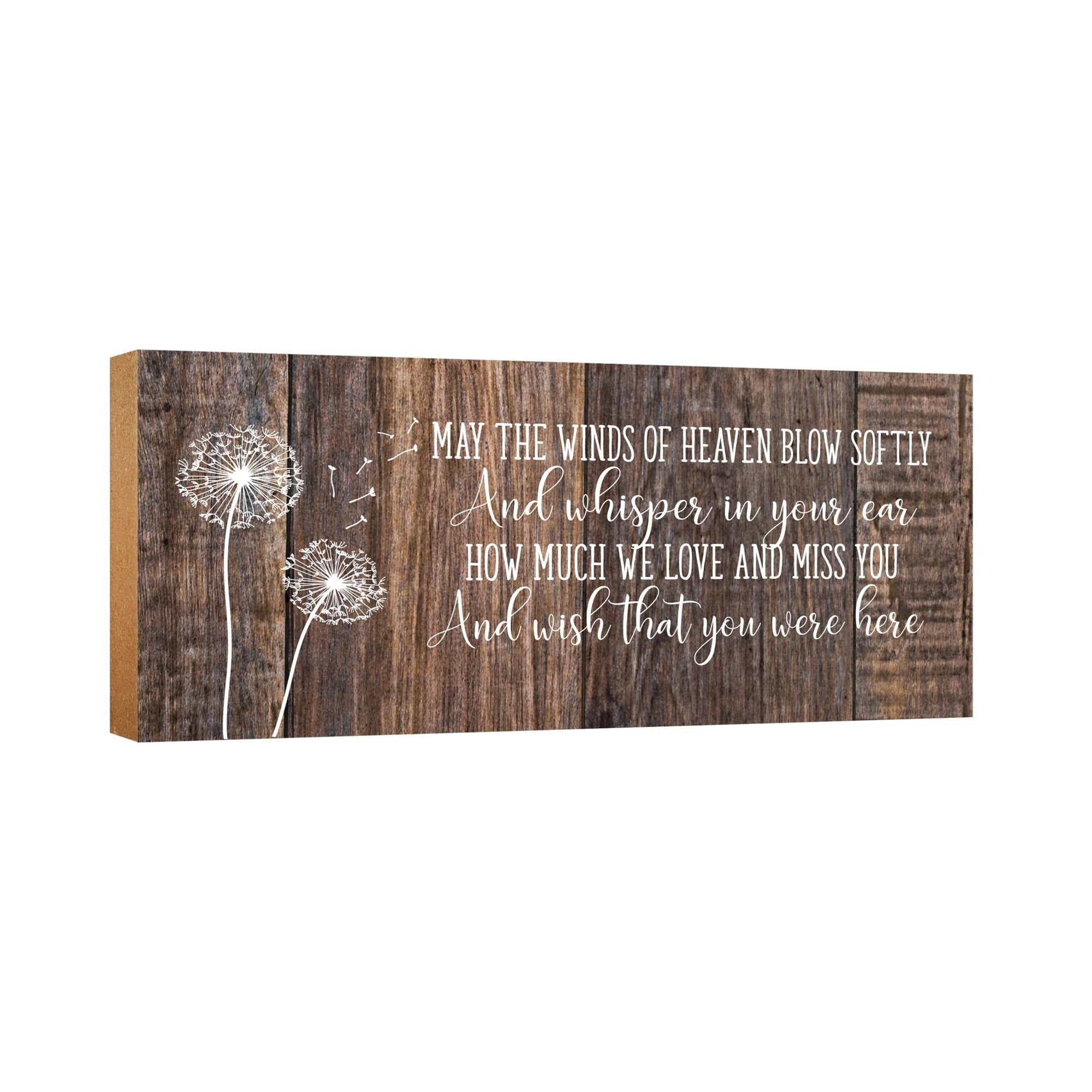 Modern Inspirational Pet Memorial 4x10 inches Wooden Sign (May The Winds) Tabletop Plaque Home Decoration Loss of Pet Bereavement Sympathy Keepsake - LifeSong Milestones