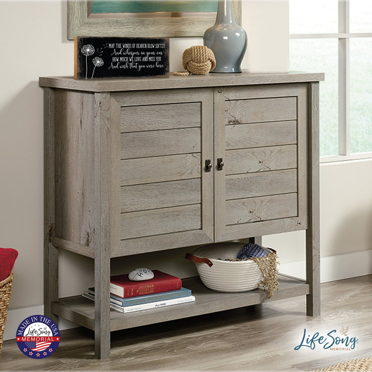 Modern Inspirational Pet Memorial 4x10 inches Wooden Sign (May The Winds) Tabletop Plaque Home Decoration Loss of Pet Bereavement Sympathy Keepsake - LifeSong Milestones