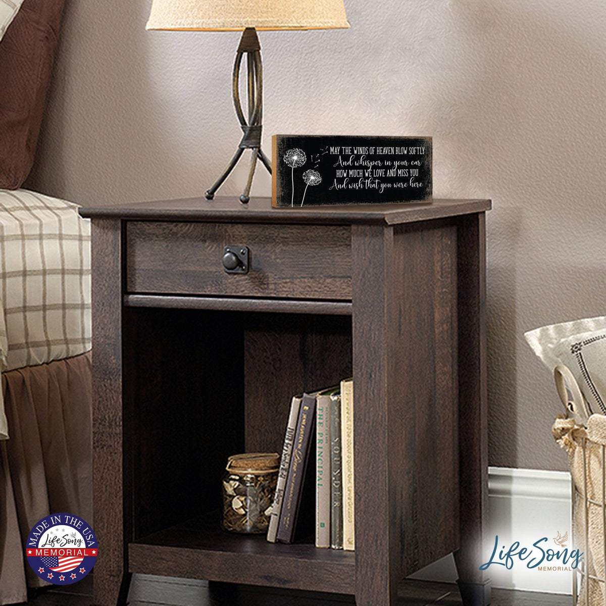 Modern Inspirational Pet Memorial 4x10 inches Wooden Sign (May The Winds) Tabletop Plaque Home Decoration Loss of Pet Bereavement Sympathy Keepsake - LifeSong Milestones