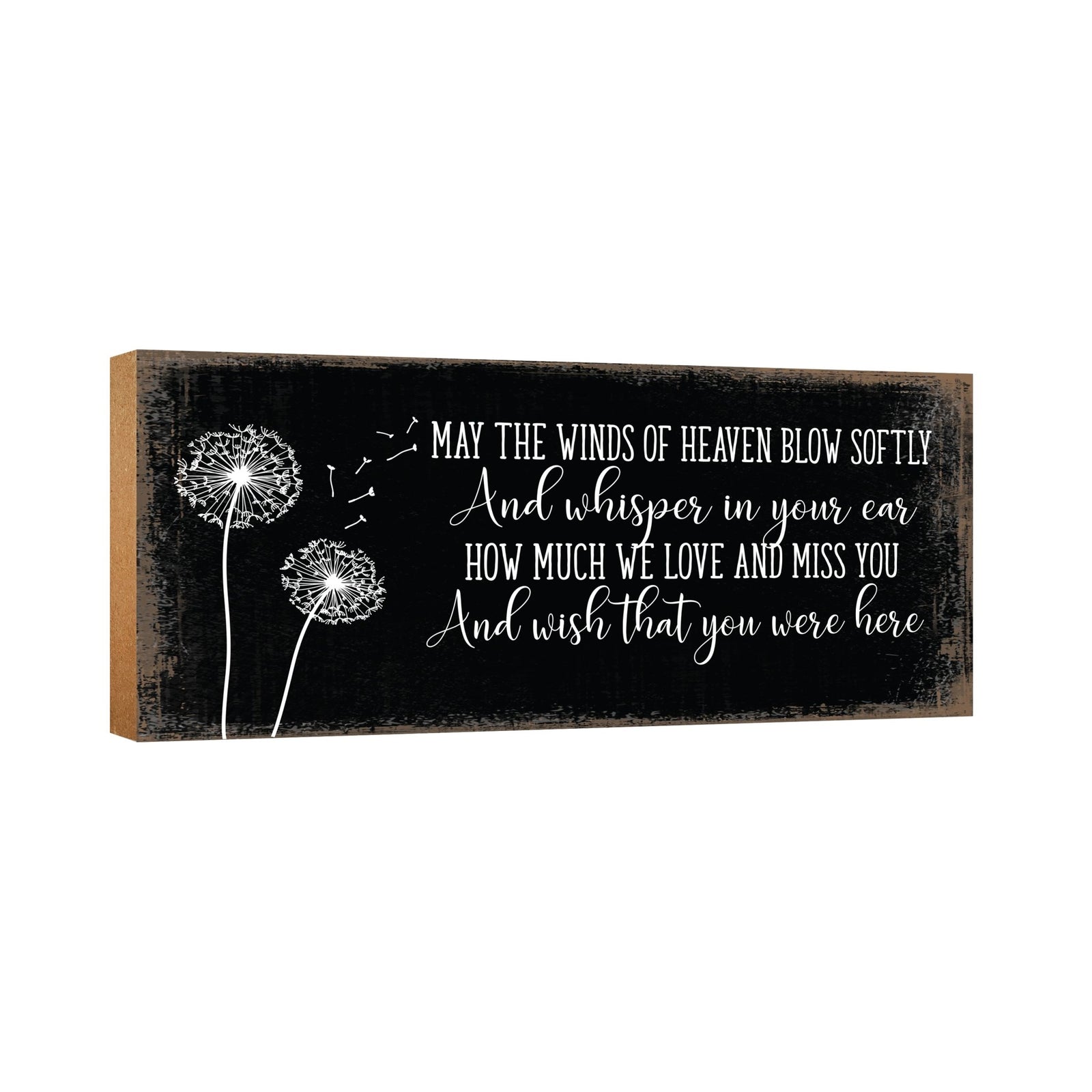 Modern Inspirational Pet Memorial 4x10 inches Wooden Sign (May The Winds) Tabletop Plaque Home Decoration Loss of Pet Bereavement Sympathy Keepsake - LifeSong Milestones