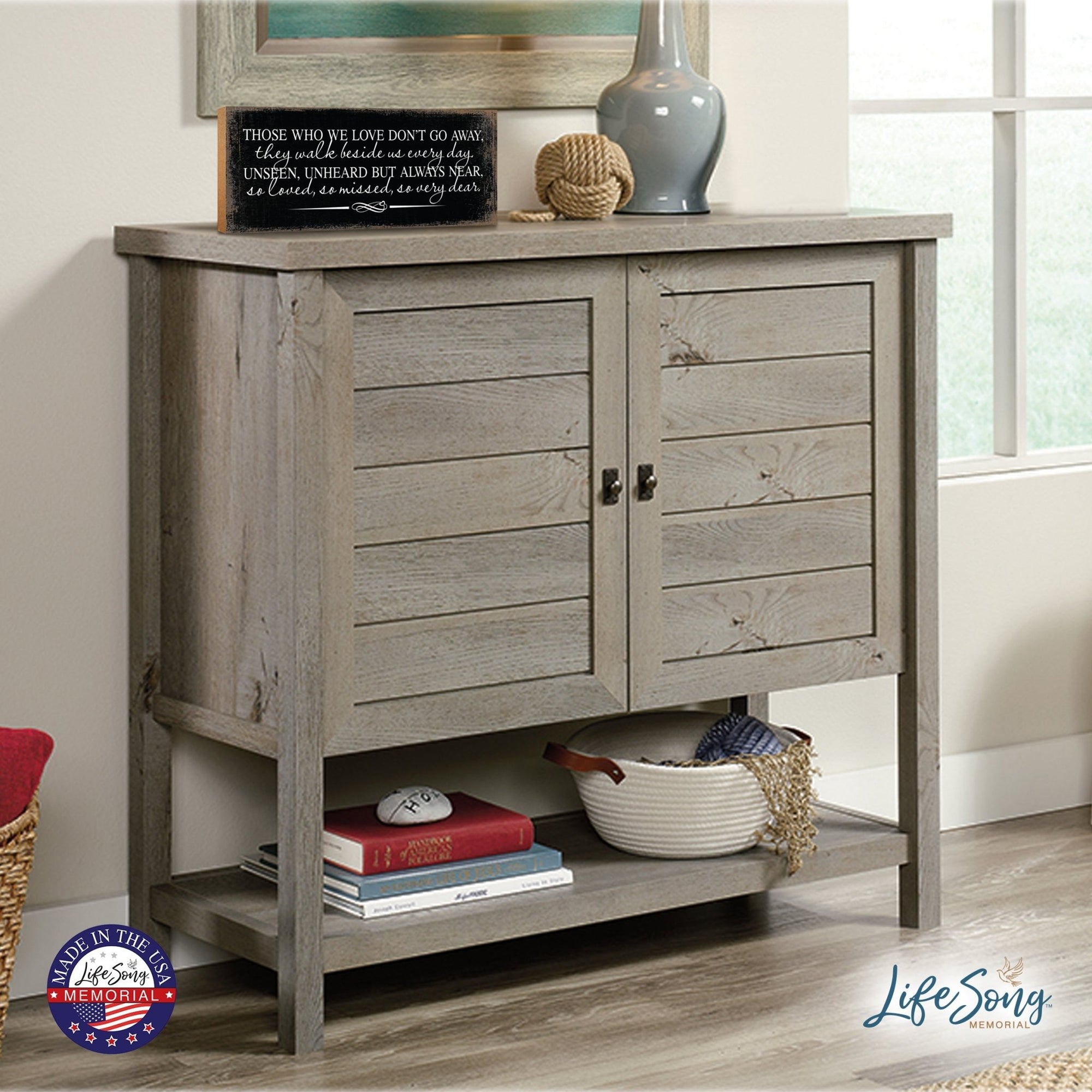 Modern Inspirational Pet Memorial 4x10 inches Wooden Sign (Those Who We Love) Tabletop Plaque Home Decoration Loss of Pet Bereavement Sympathy Keepsake - LifeSong Milestones