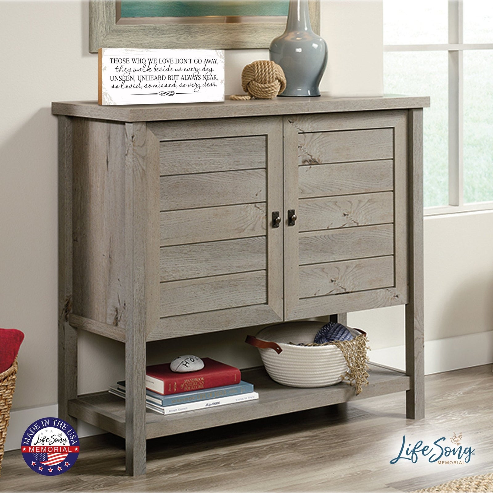 Modern Inspirational Pet Memorial 4x10 inches Wooden Sign (Those Who We Love) Tabletop Plaque Home Decoration Loss of Pet Bereavement Sympathy Keepsake - LifeSong Milestones