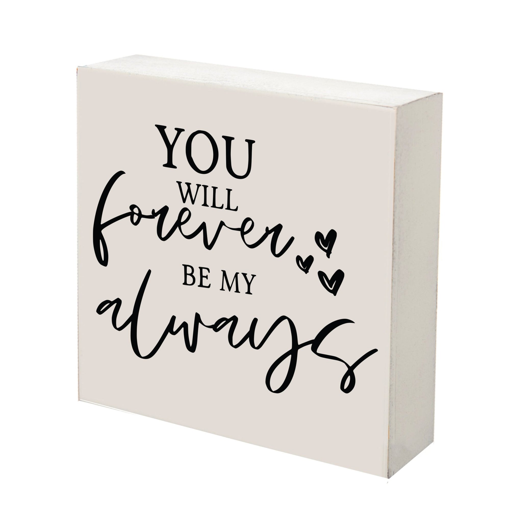 Modern Inspirational Shadow Box for Everyday Home Decorations 6x6 - You Will Forever - LifeSong Milestones