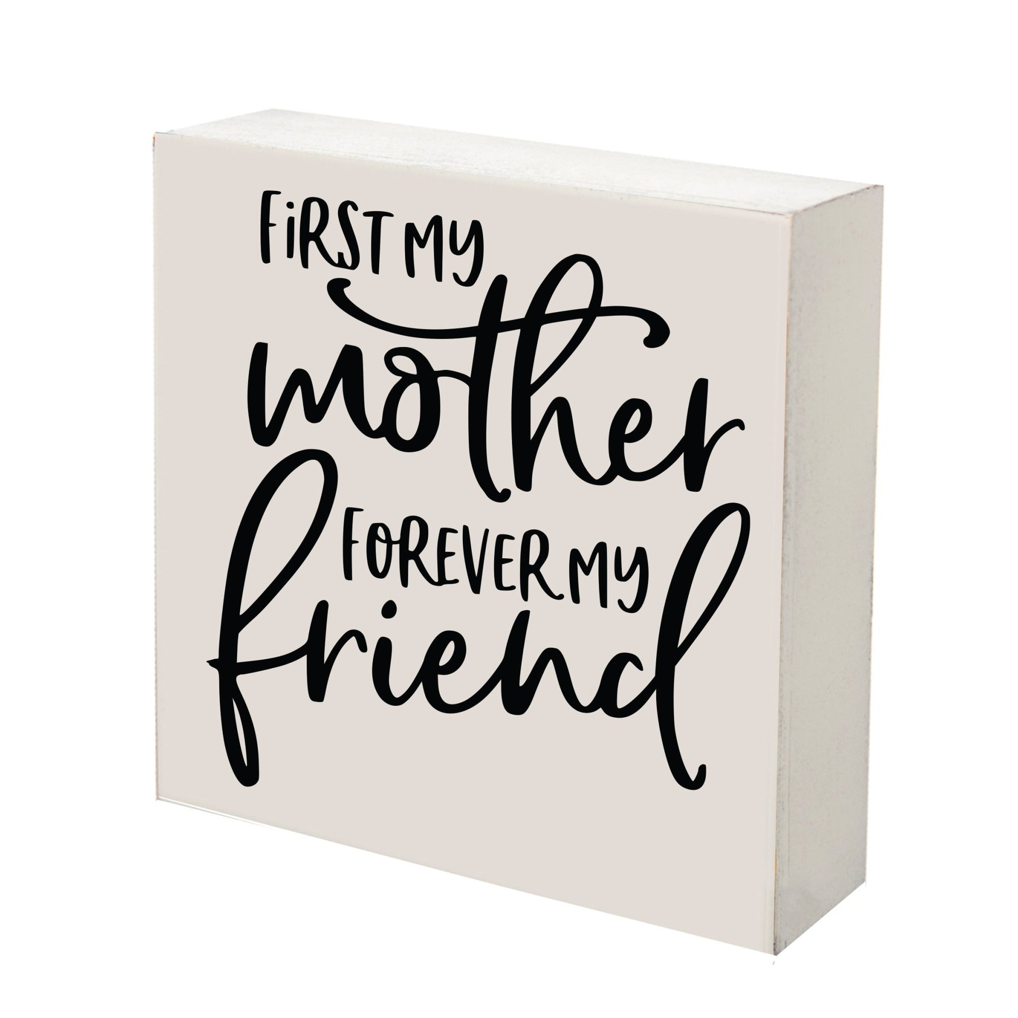Modern Inspirational Shadow Box for Everyday Home Decorations For Mothers 6x6 - First My Mother - LifeSong Milestones