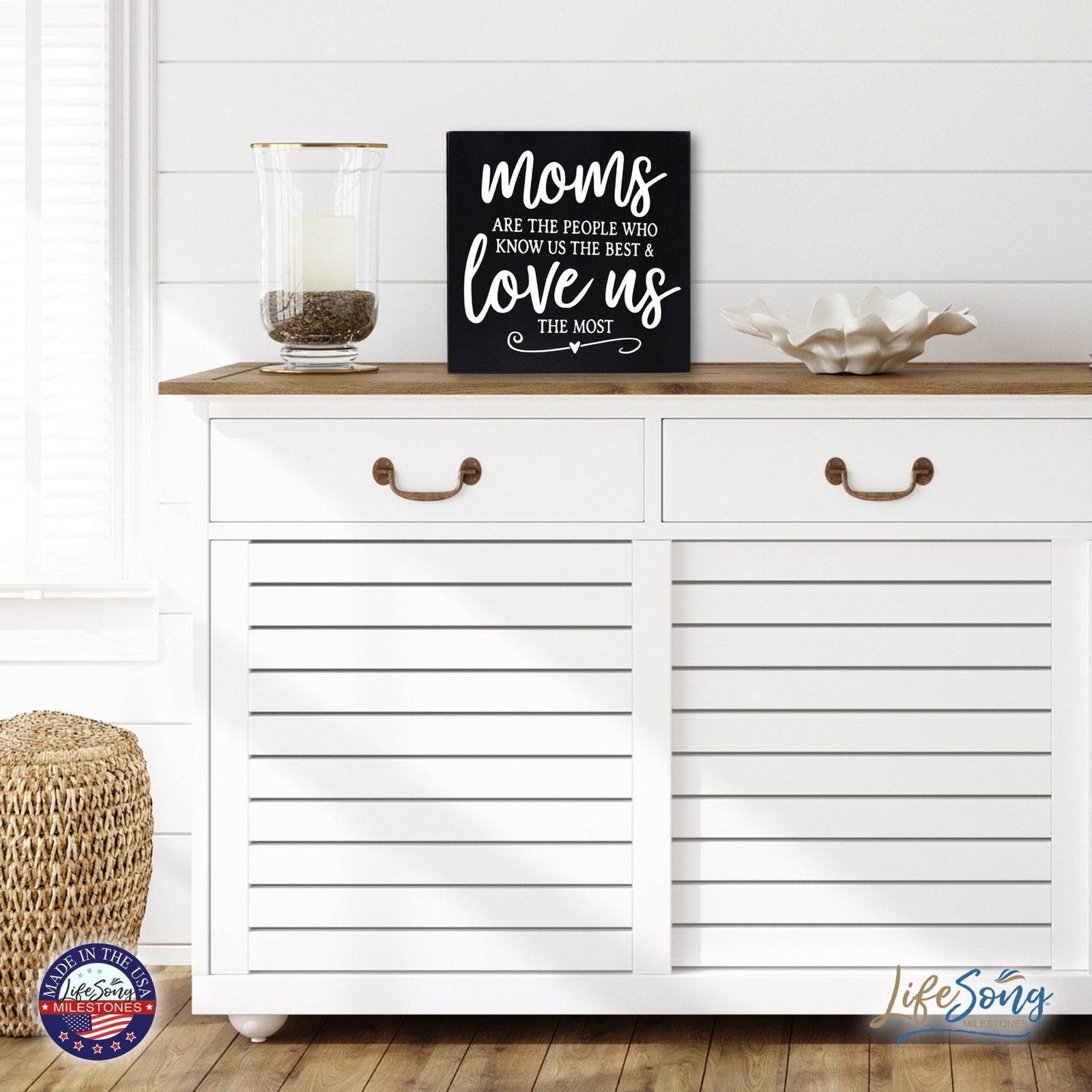 Modern Inspirational Shadow Box for Everyday Home Decorations For Mothers 6x6 - Moms Are The People - LifeSong Milestones