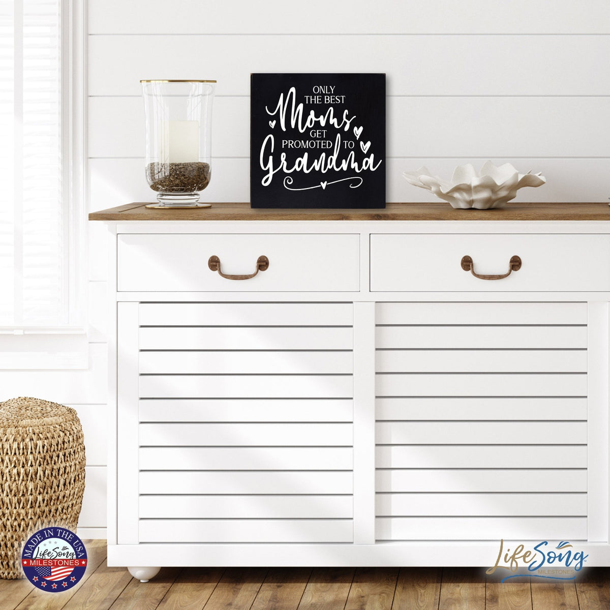 Modern Inspirational Shadow Box for Everyday Home Decorations For Mothers 6x6 - Only The Best Moms - LifeSong Milestones