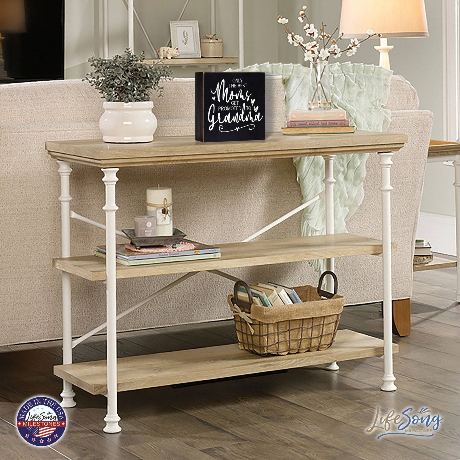 Modern Inspirational Shadow Box for Everyday Home Decorations For Mothers 6x6 - Only The Best Moms - LifeSong Milestones