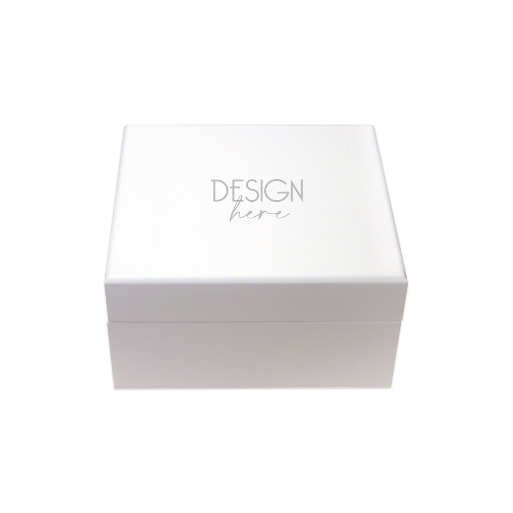 Modern Inspirational White Jewelry Keepsake Box for Nana 6x5.5 - Hug and Hold - LifeSong Milestones