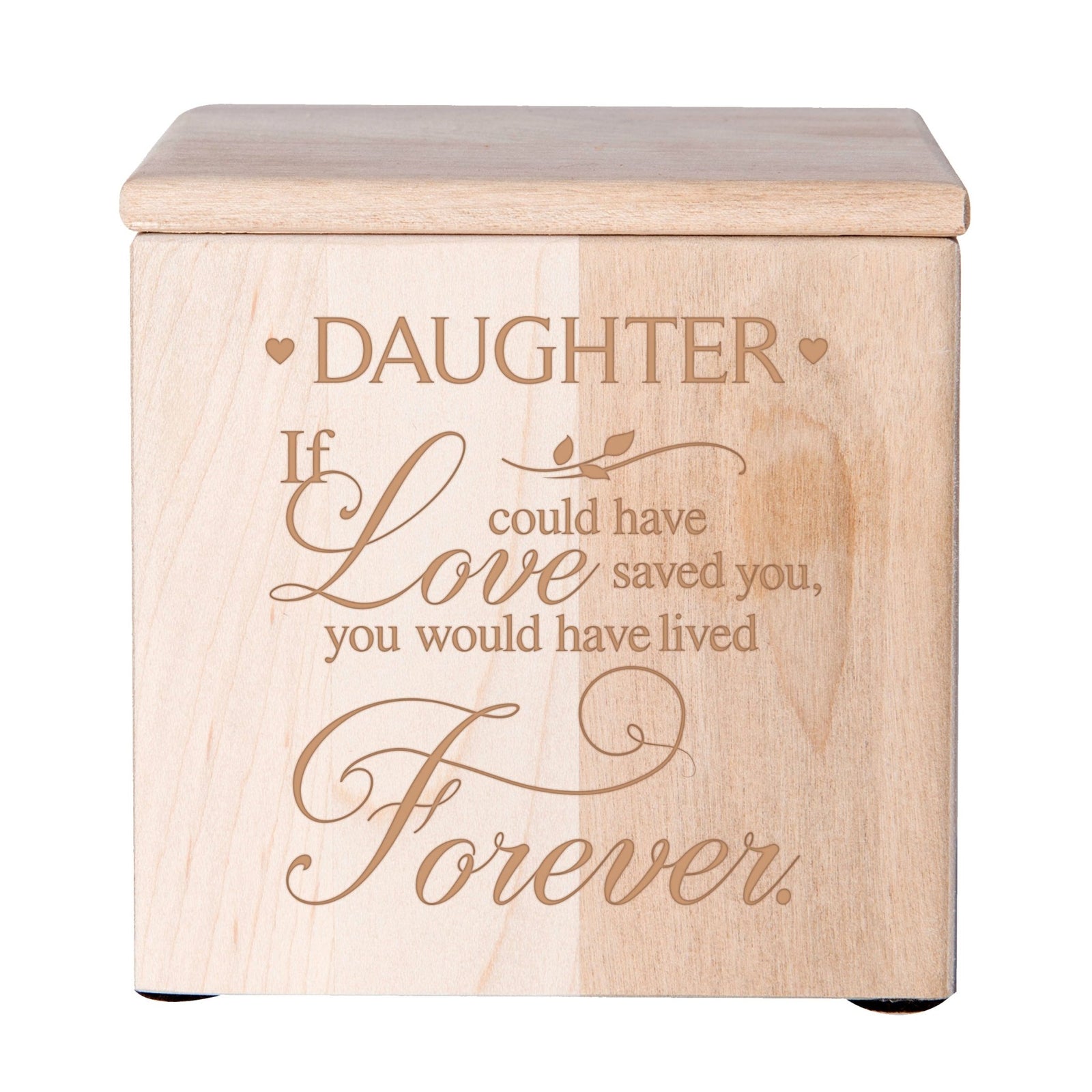 Funeral Decorative Wooden Urns for Daughter's Ashes