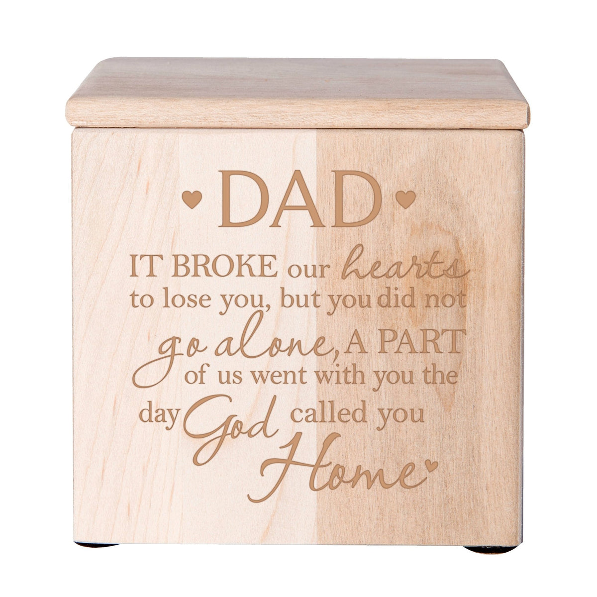 Modern Wooden Cremation Urn Box for Dad's Memorial