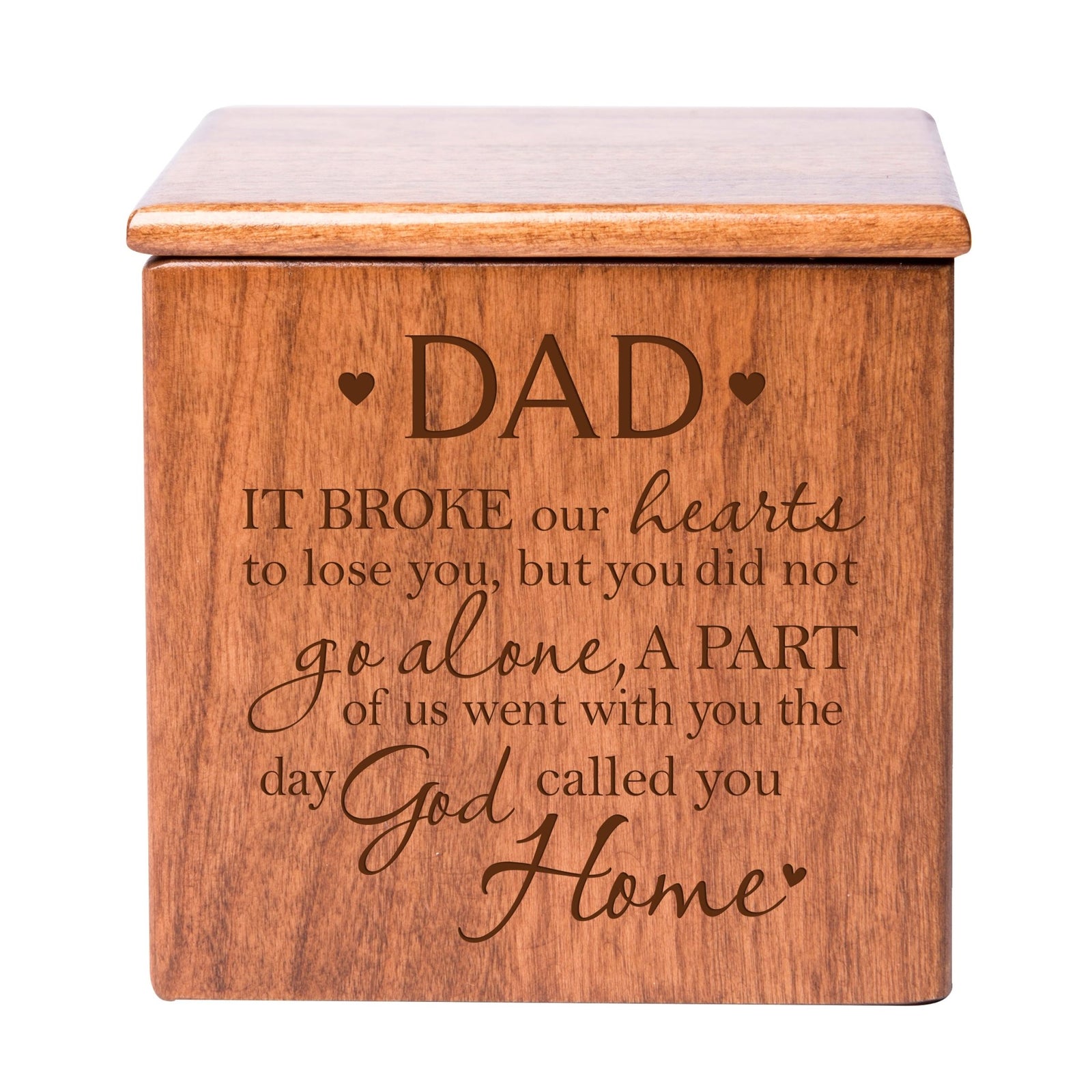 Modern Wooden Cremation Urn Box for Dad's Memorial