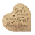 Modern Inspirational Wooden Heart Block For Home Décor - God’s Pursuit V2 - LifeSong Milestones