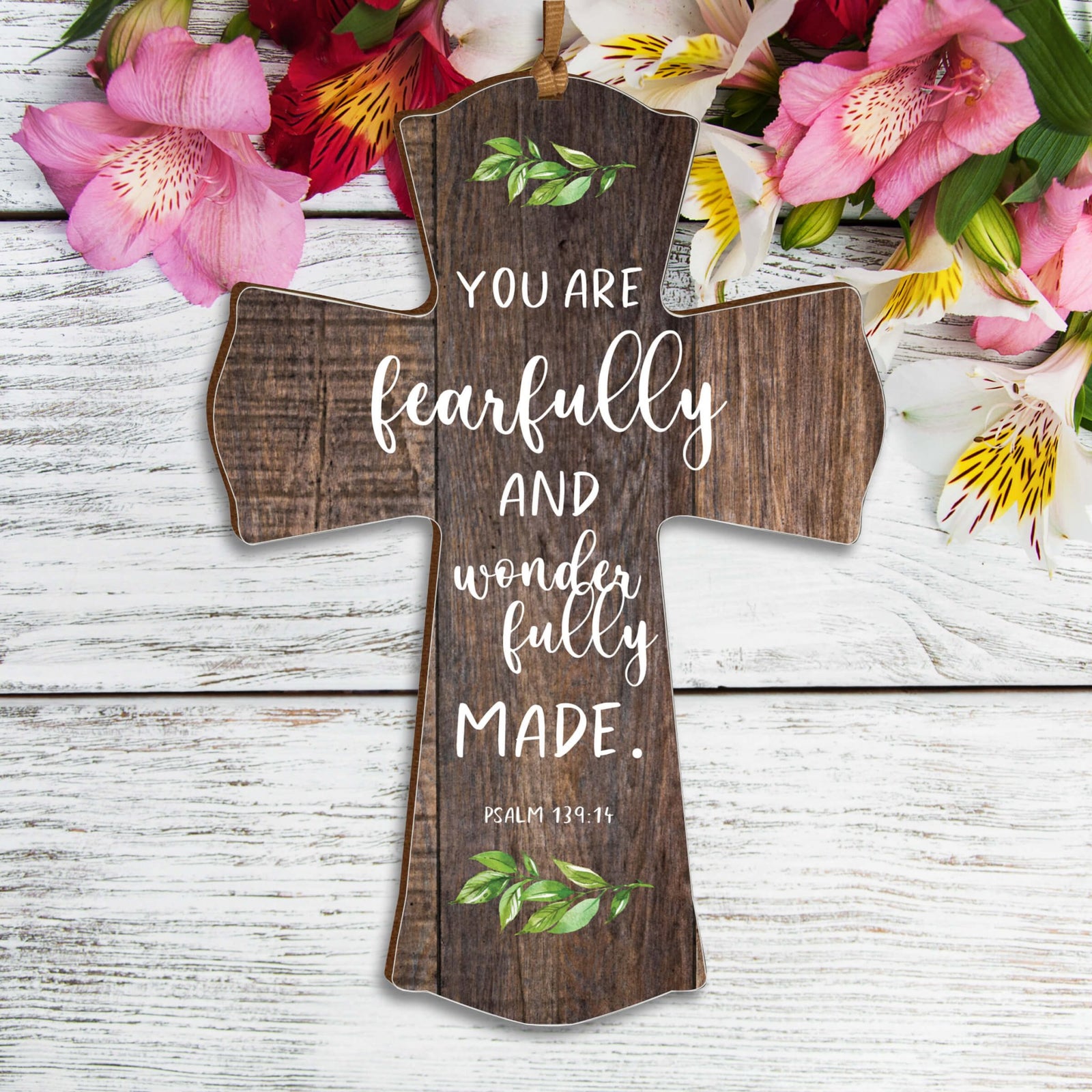 Modern Inspirational Wooden Mini Cross - LifeSong Milestones