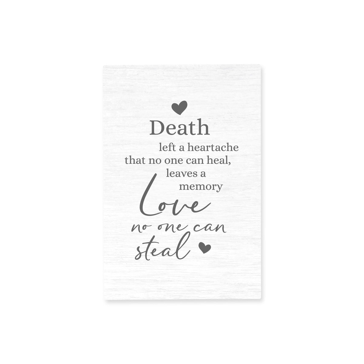 Modern Inspirational Wooden Pet Memorial Wall Art Hanging Plaque 5.5x8in - Heartache That No One Can Heal - for Family and Home Decorations - LifeSong Milestones