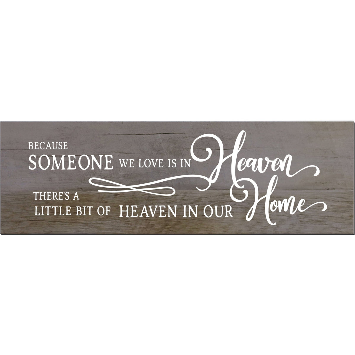 Modern Inspirational Wooden Wall Art Hanging Plaque 22.5x6 - Because Someone We Love - for Family and Home Decorations - LifeSong Milestones