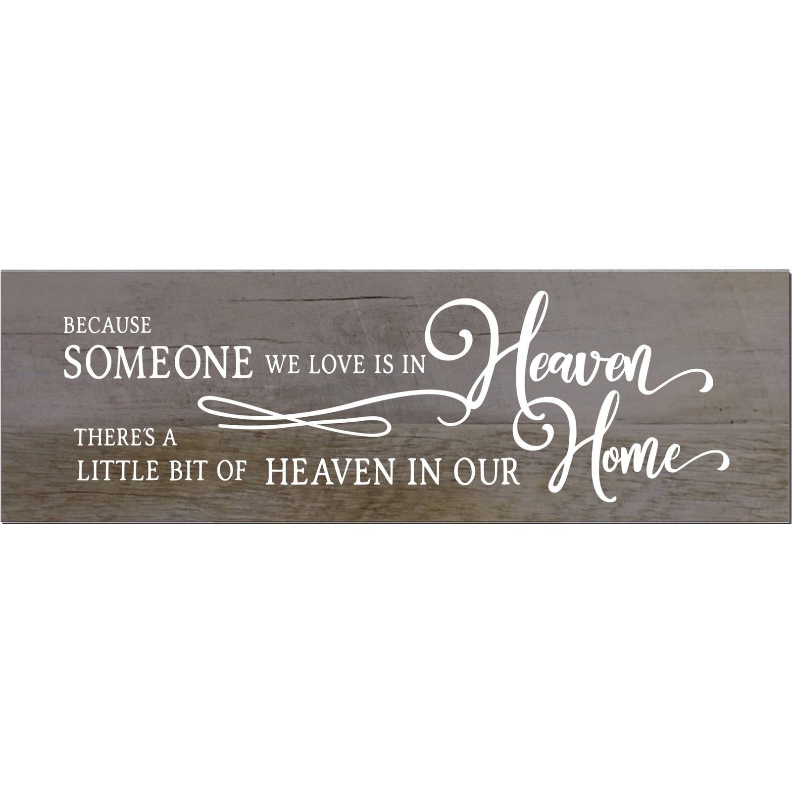 Modern Inspirational Wooden Wall Art Hanging Plaque 22.5x6 - Because Someone We Love - for Family and Home Decorations - LifeSong Milestones