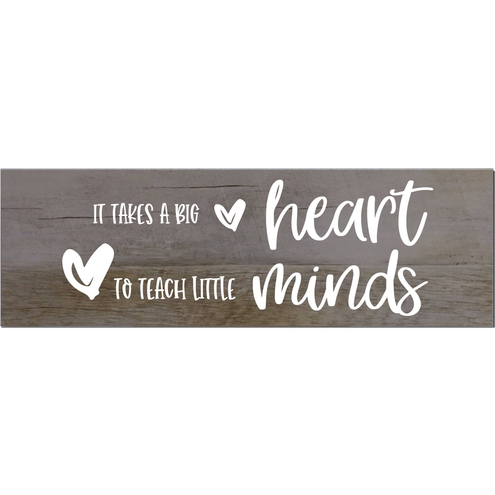 Modern Inspirational Wooden Wall Art Hanging Plaque 22.5x6 - It Takes A Big Heart - for Family and Home Decorations - LifeSong Milestones